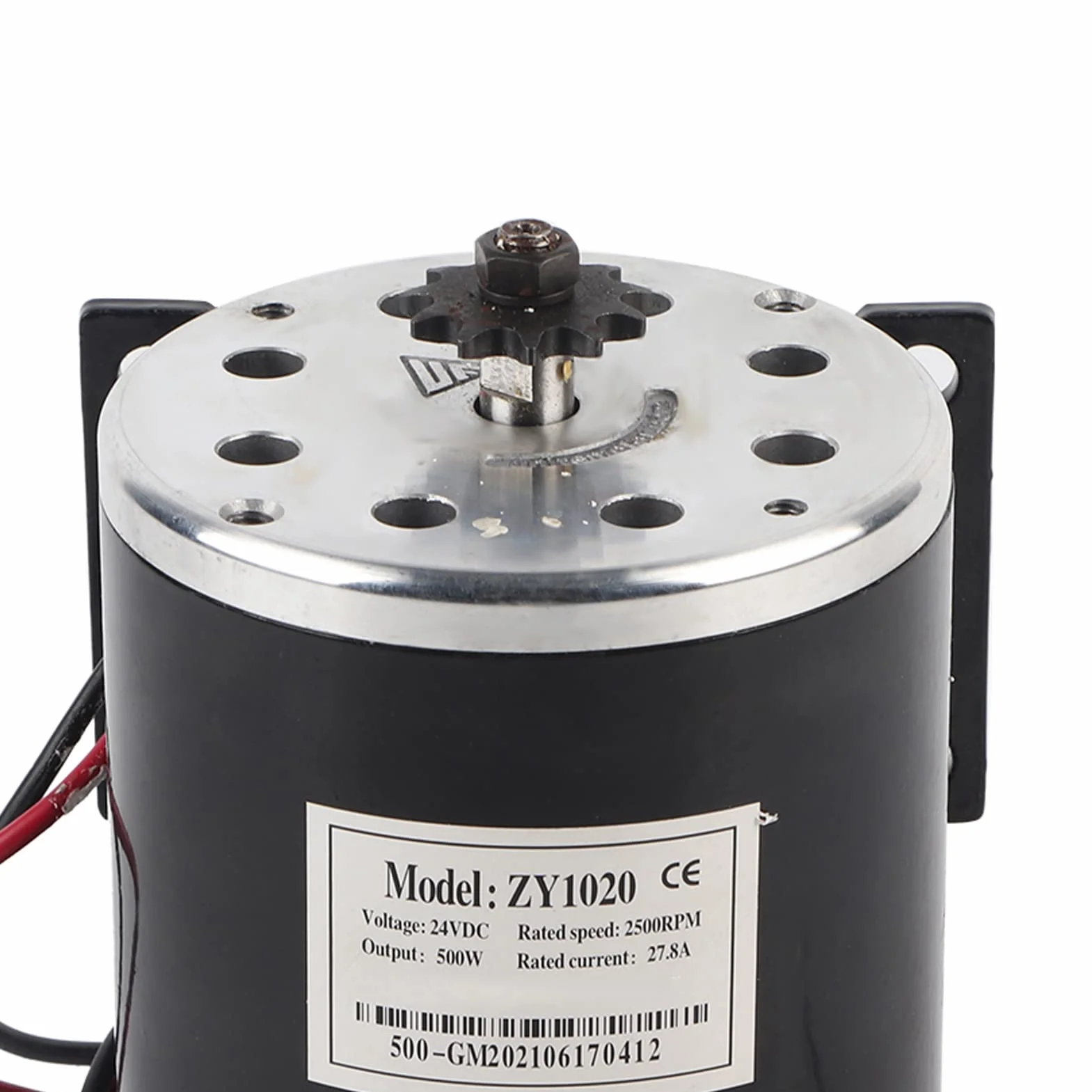 500W DC 24V Motor de Cepillo Eléctrico con Soporte para Scooter Bicicleta Gokart