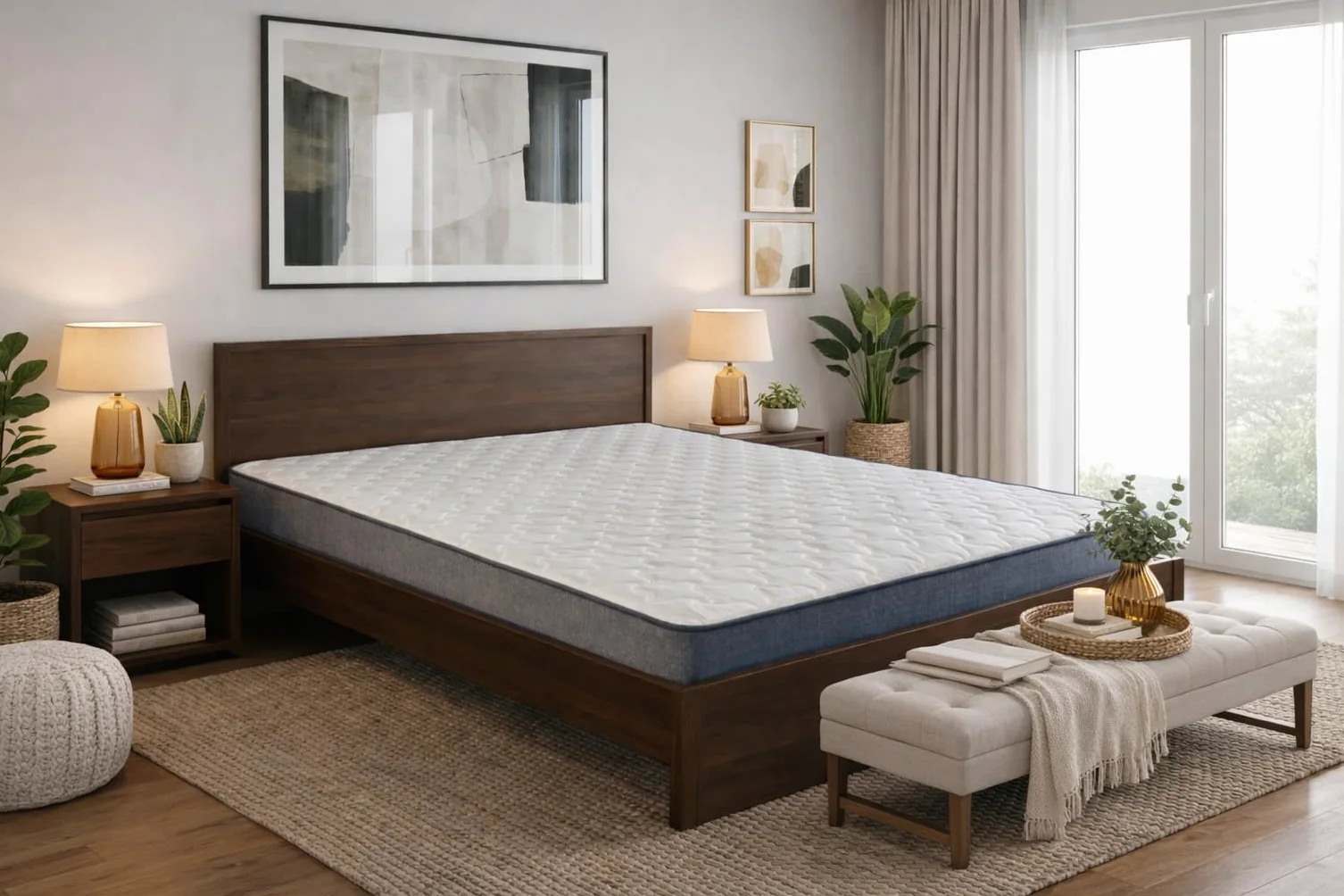 DAGOSTINO Home - Colchón Viscoelástico Starlet 90x190cm.| Altura 15 cm | Firmeza H3 | Confort Visco Zen | Especial Camas Juveniles y Nido | Reversible Invierno Verano | Blanco