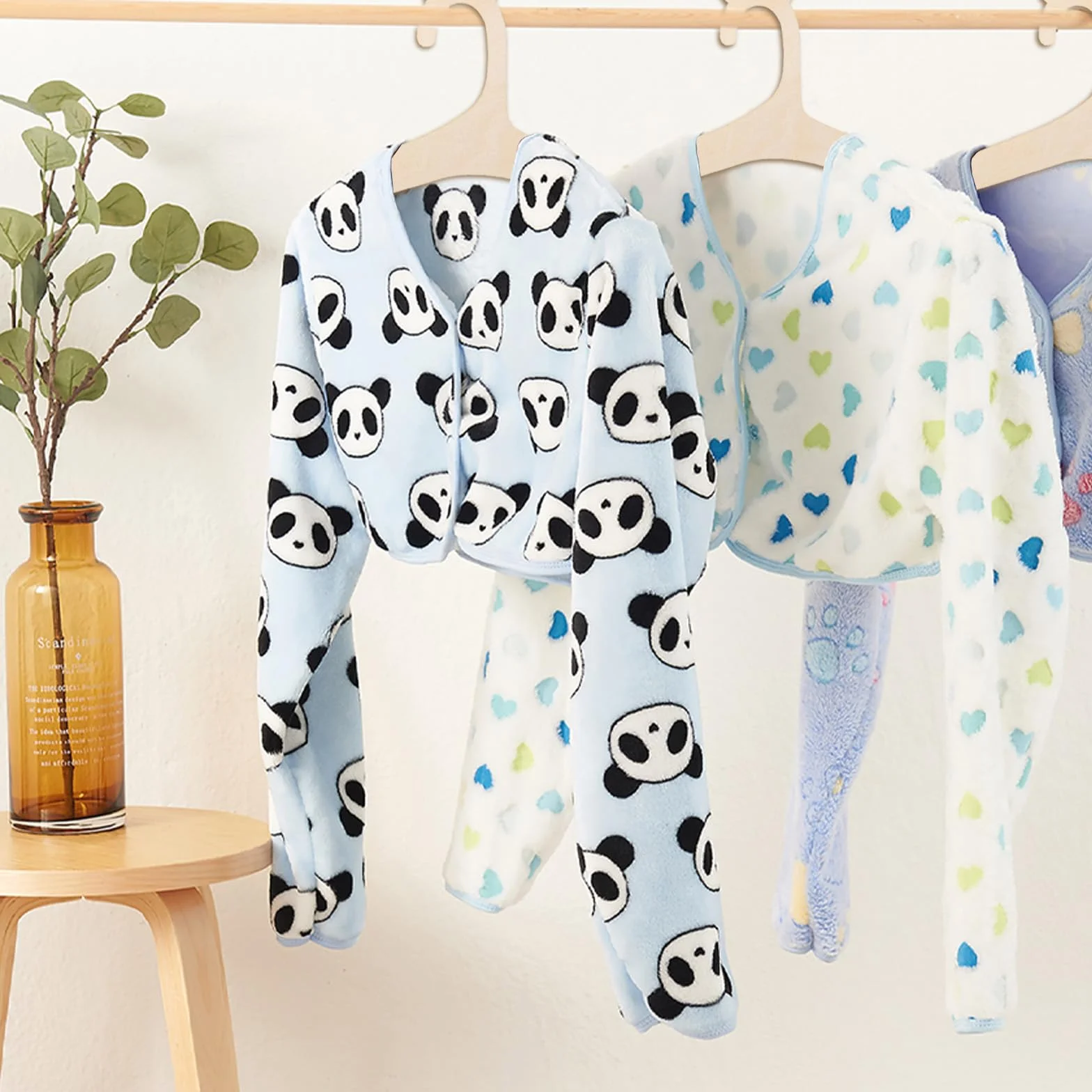 Percha Creativa de Madera para Ropa de Niños, Bebé y Muñecas - 20 Piezas