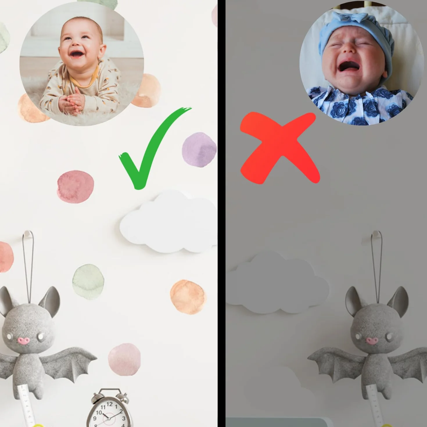Pegatinas Infantiles Decorativas de Vinilo Adhesivo para Pared - Set de 72 Lunares Acuarela Multicolor para Habitación de Bebé