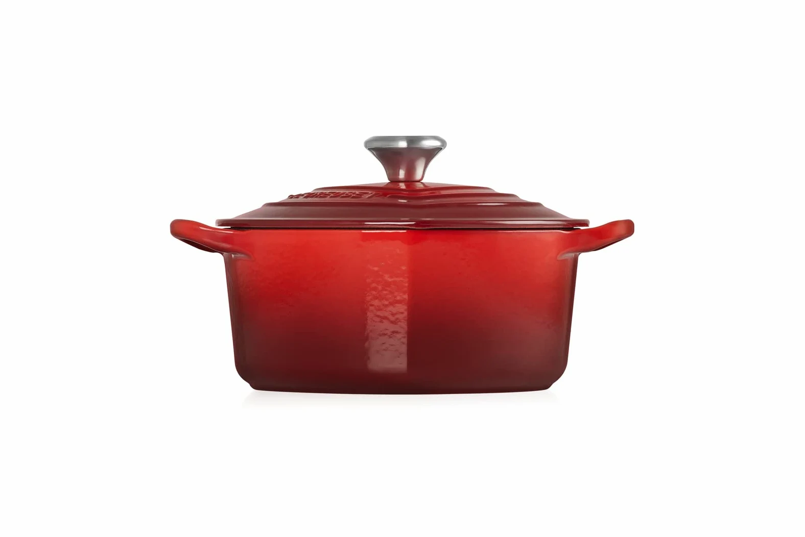 Le Creuset Cocotte corazón de hierro fundido con pomo en forma de corazón, 20 cm, Cereza, 21401200602455