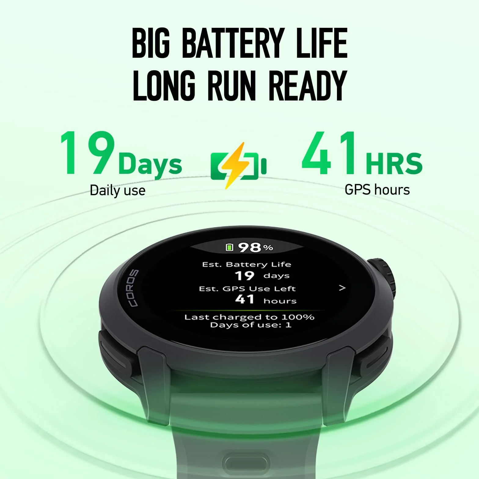 COROS Pace 4 Reloj GPS Deportivo Ultraligero, Pantalla Táctil AMOLED 1.2", 19 días de Uso Diario, Control por Voz, Herramientas Avanzadas de Entrenamiento, Monitor de Ritmo Cardíaco (Nailon, Negro)