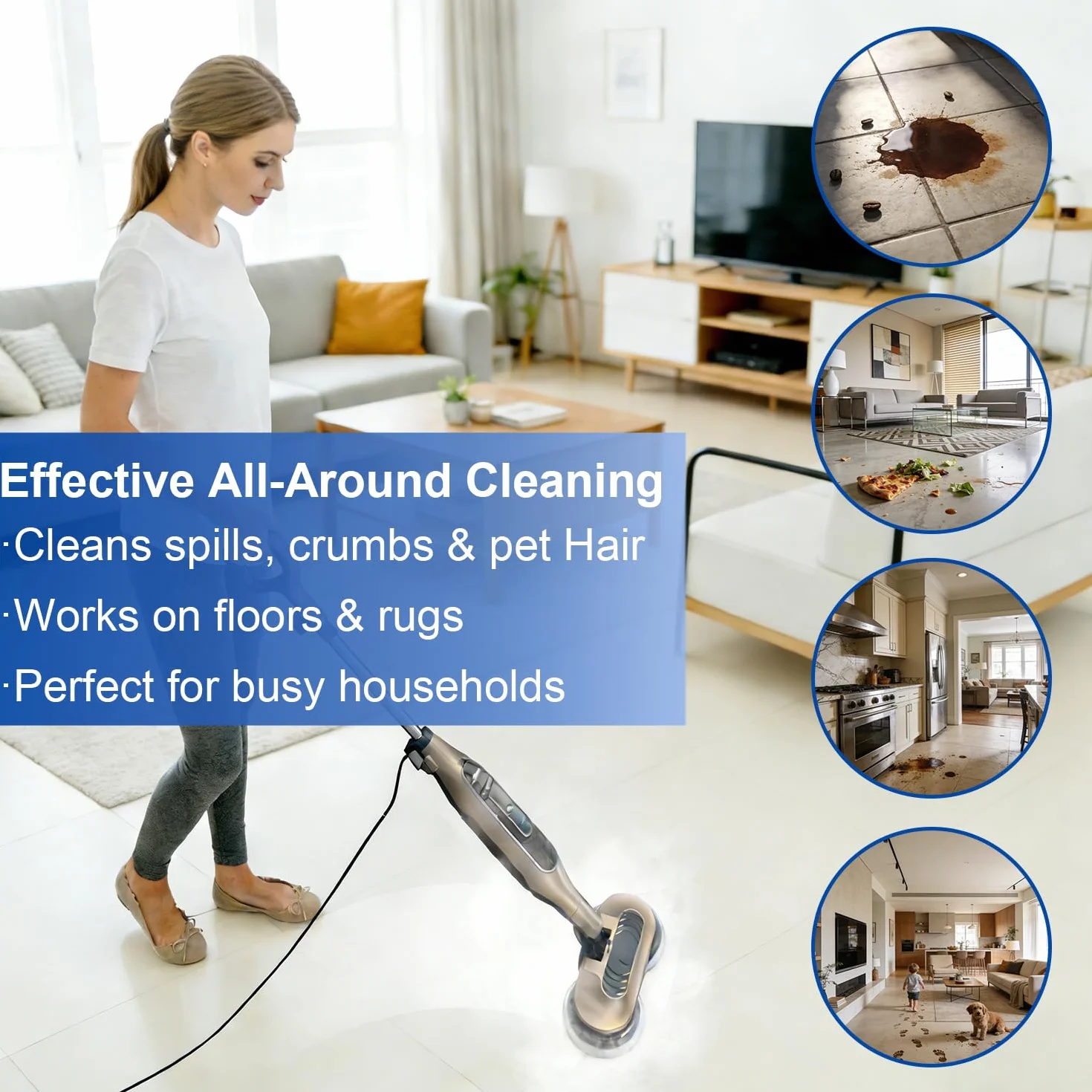 Juego de 2 cabezales de cepillo de repuesto de vapor S8201 compatibles con Shark Steam Mop S7000/S7001/S7005/S7201/S7020/S7000AMZ/S8000/S8001/S8201, limpieza profunda de suelos duros, pulido