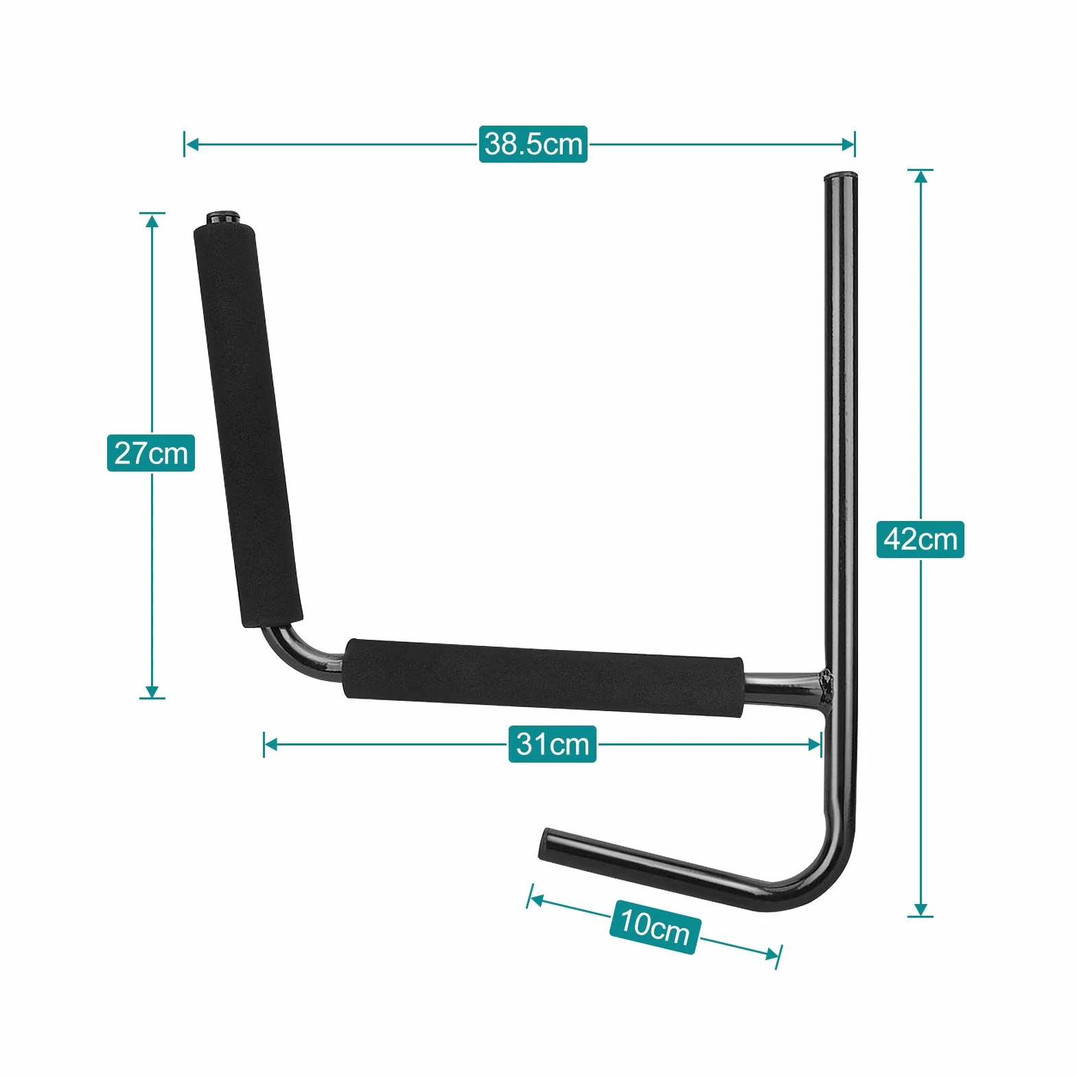 Ganchos para kayak soporte de pared 2 unidades negro