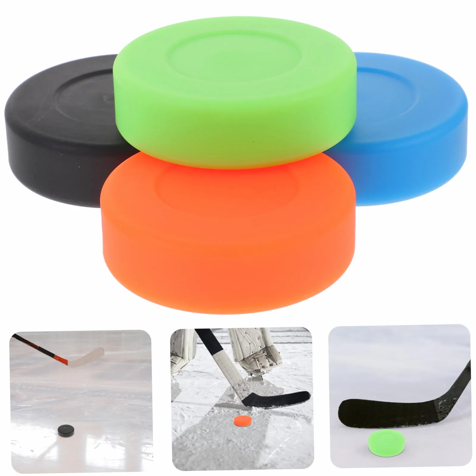 Kisangel 4 Piezas Discos de Hockey sobre Hielo Accesorios Pelota de Yoga Práctica Niño