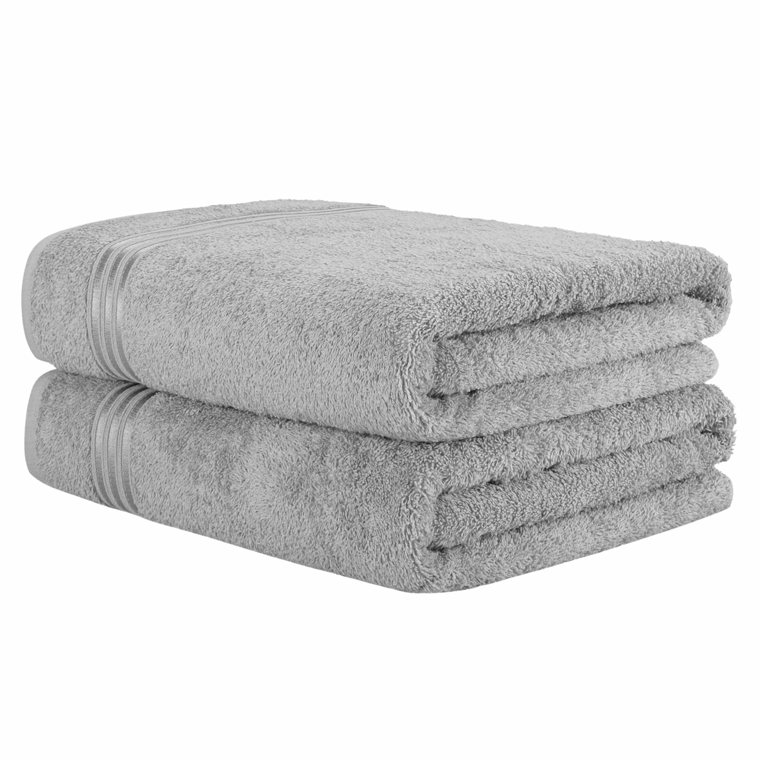 Hammetex Toallas de Sauna 80x200 cm Pack de 2 – Toallas de Ducha Extra Grandes – 100% Algodón Rizo – Certificadas Oeko-Tex – Suaves, Absorbentes – con Presilla