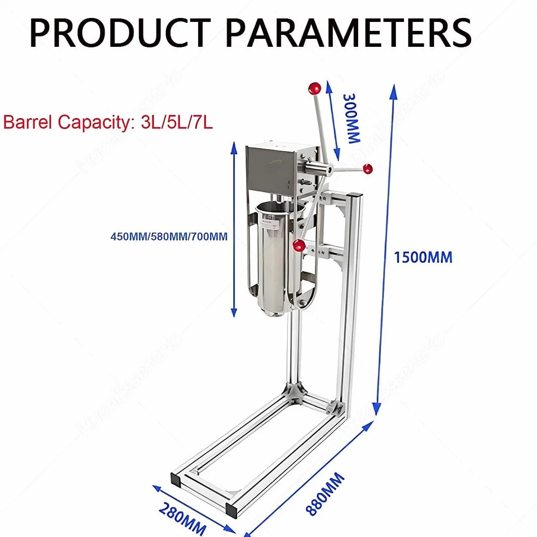 3/5/7 L Máquina Comercial Eléctrica Hacer Churros Españoles,Máquina Automática Hacer Churros,Máquina Manual Hacer Donas,Máquina Hacer Churros Alta Resistencia 3L