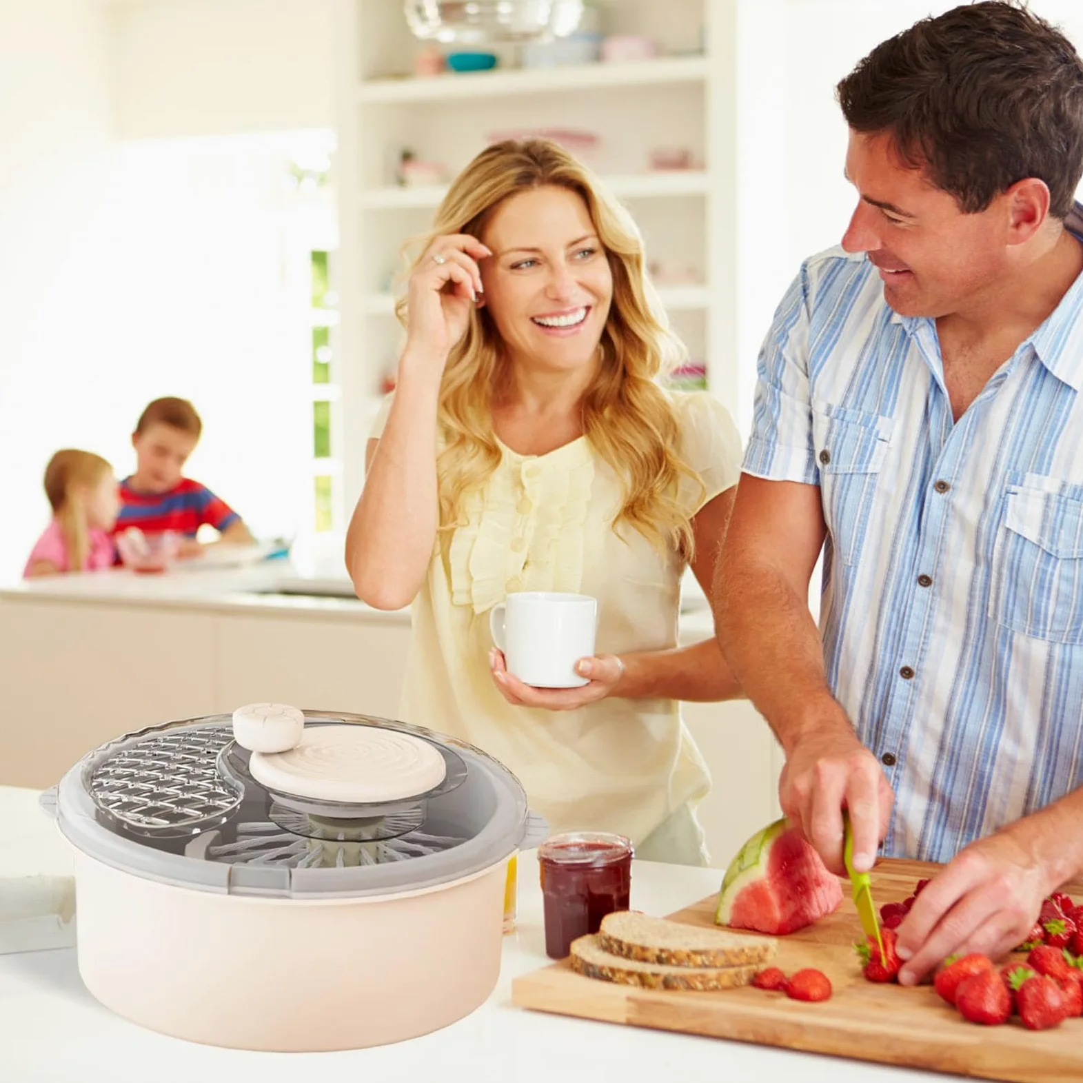 Centrifugadora para ensaladas - Secador de cocina giratorio, para verduras | Para la preparación de comidas Bayas Productos frutas y hortalizas Alimentos de cocina Lechuga Ensalada Fresa