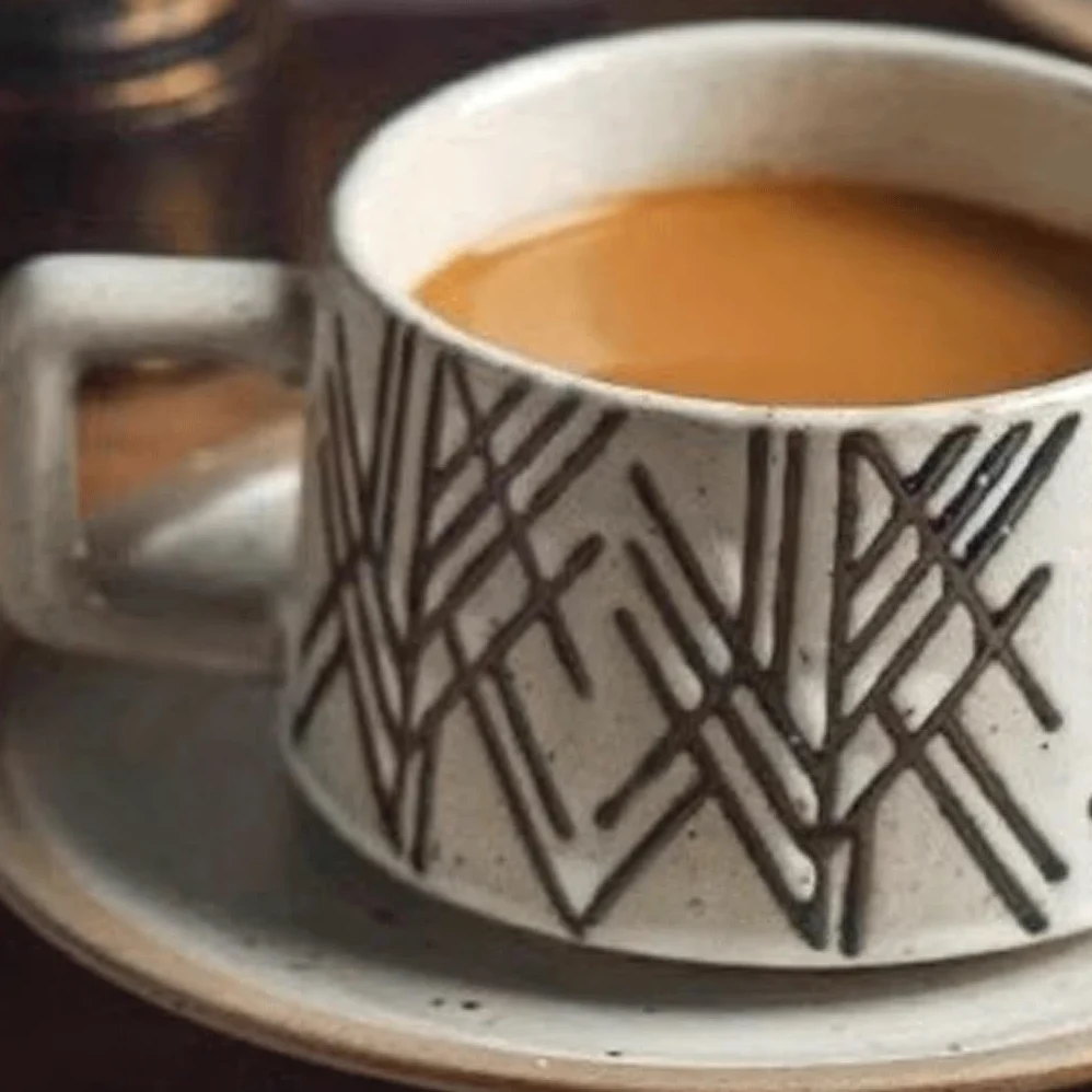 ENGENDER Tazas Cafe Taza De Cerámica Retro For El Hogar Café Gres Mug Cups(C)