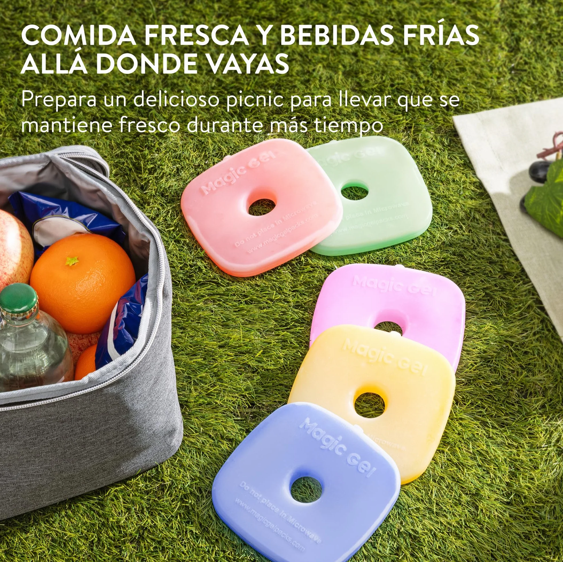 Magic Gel Ice Pack Nevera Portatil 5x Acumuladores de Frio para Taper Fiambrera