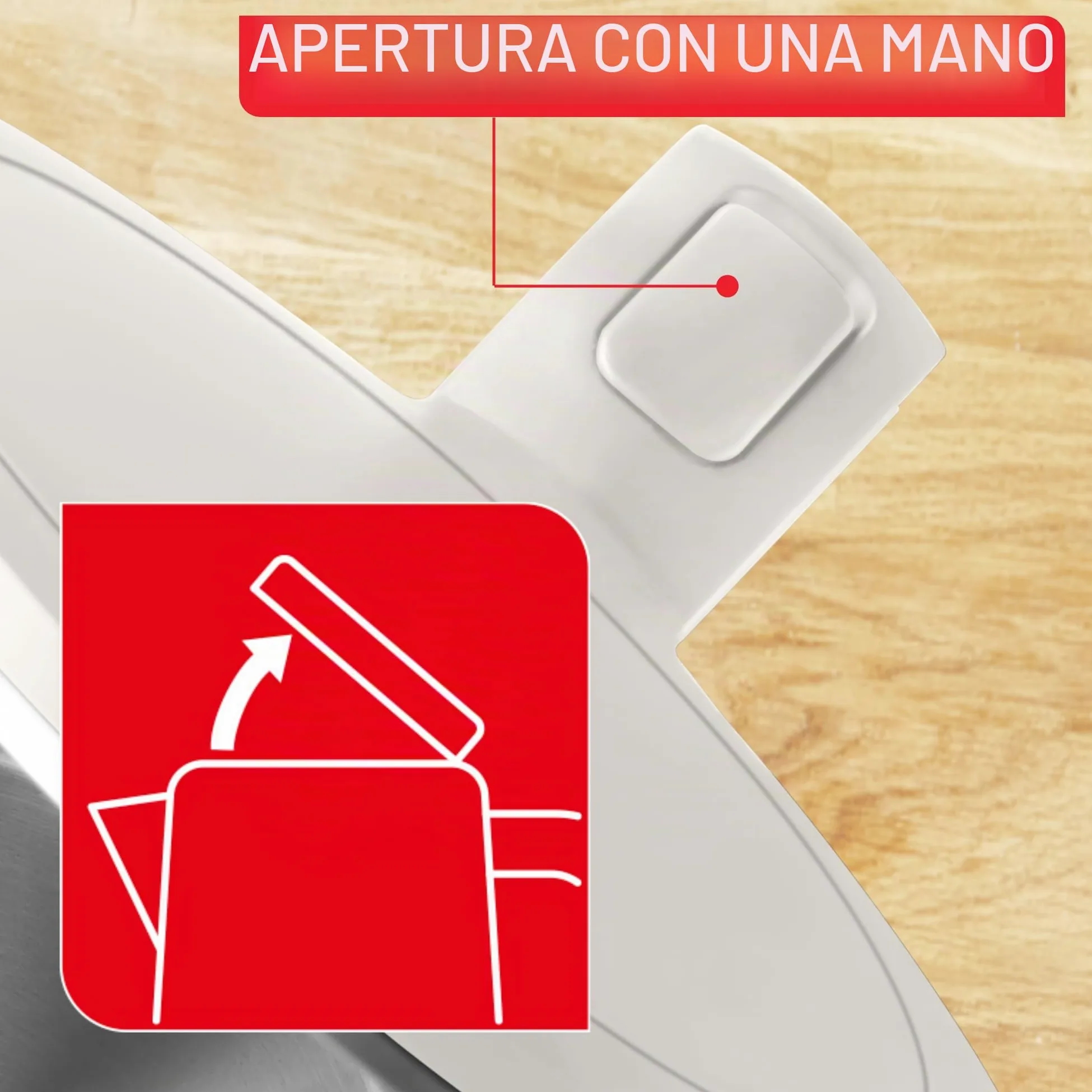 Hervidor eléctrico Tefal Thermo Protect, Safe to Touch, 1500W, Gris claro e interior inox, KO140BE0