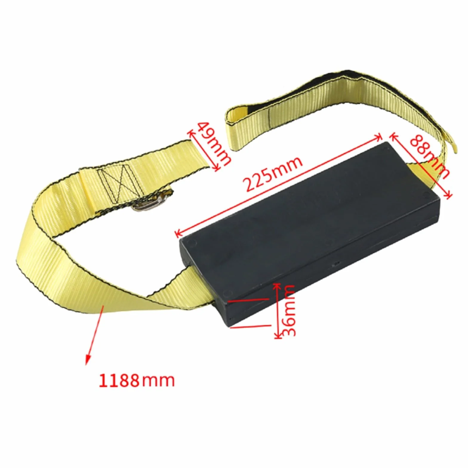 2 dispositivos de tracción de neumáticos para escape de arena de barro y nieve, cinturones de poliuretano antideslizantes, kit de recuperación de instalación rápida para conducción en invierno, negro