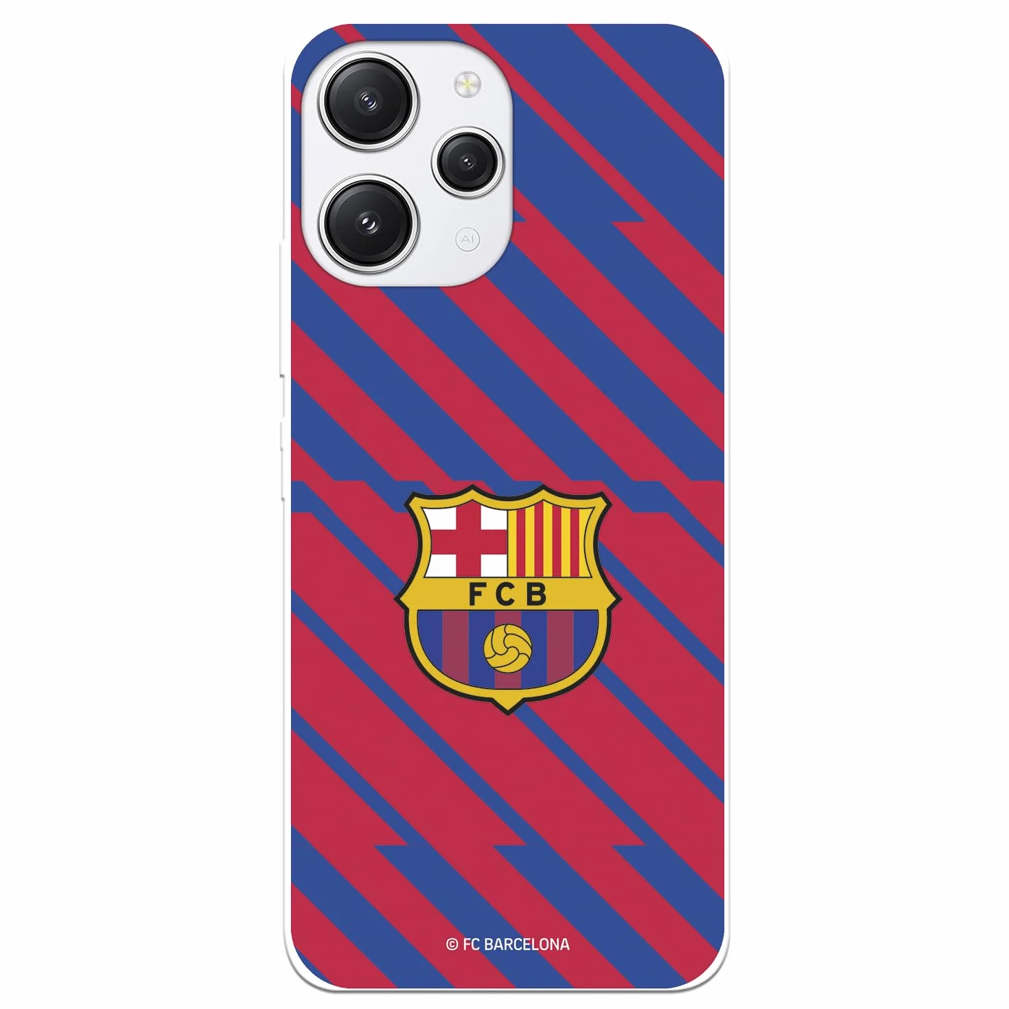 Funda Xiaomi Redmi 12 FC Barcelona Barça Escudo Transparente Silicona Flexible Licencia Oficial