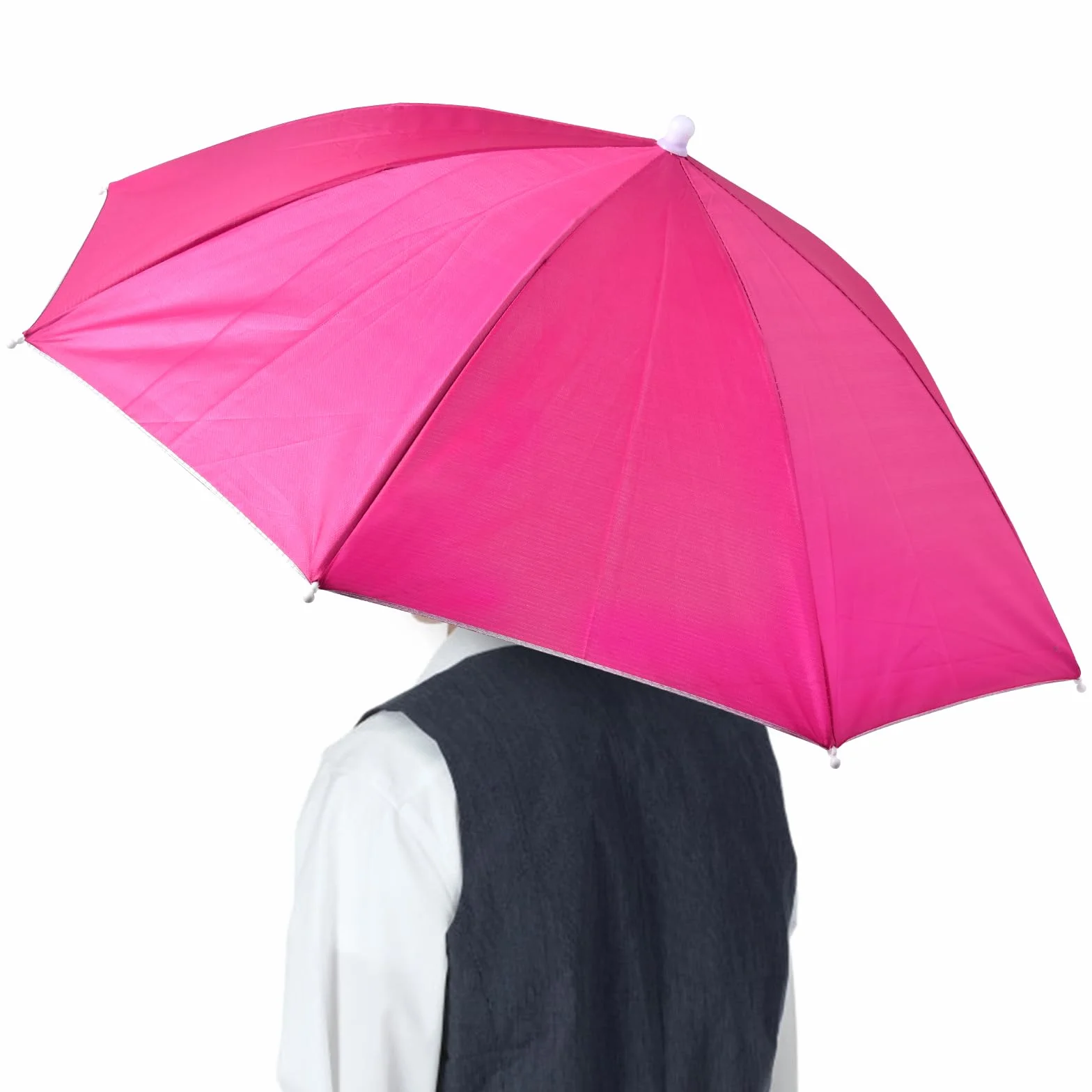 Sombrero Paraguas De Cabeza Impermeable Reutilizable Manos Libres Ajustable Con Banda Elástica