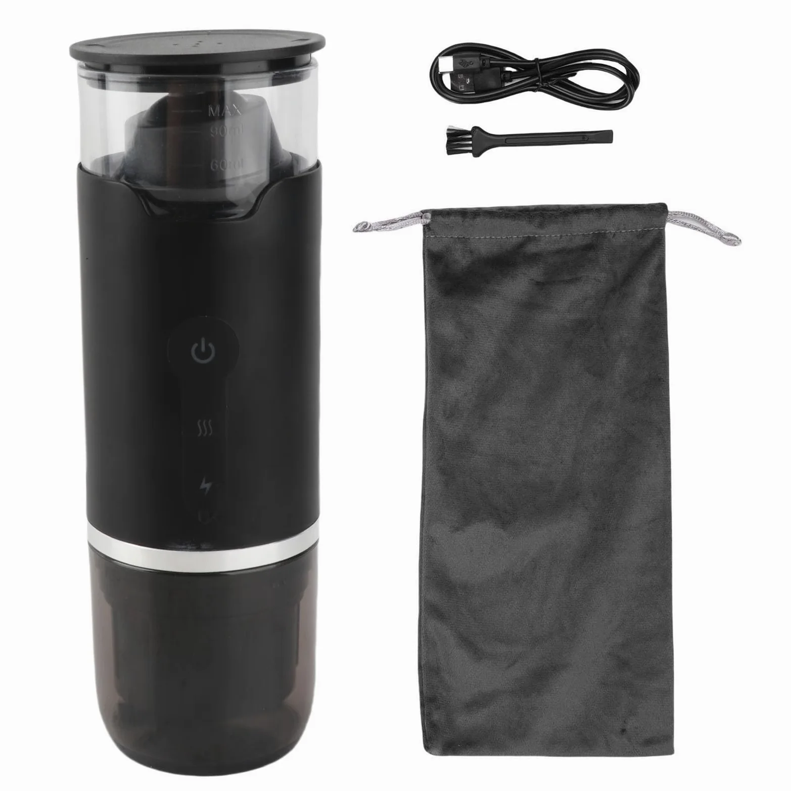 Haofy de de café Portátil Café de Automóviles Pequeñas Cafeteras con Presión de 15 Bares para Cápsulas de DG Café de café Cartuchos