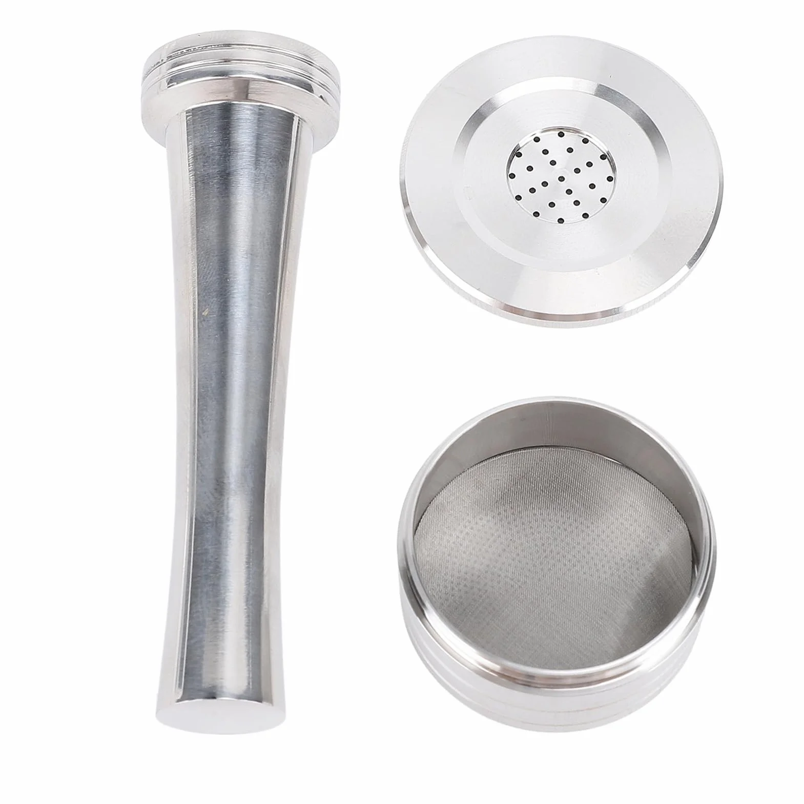 Cápsula de café, Filtro de Cápsula de café Reutilizable para Preparar café (con filtros de papel cepillo cuchara prensa)
