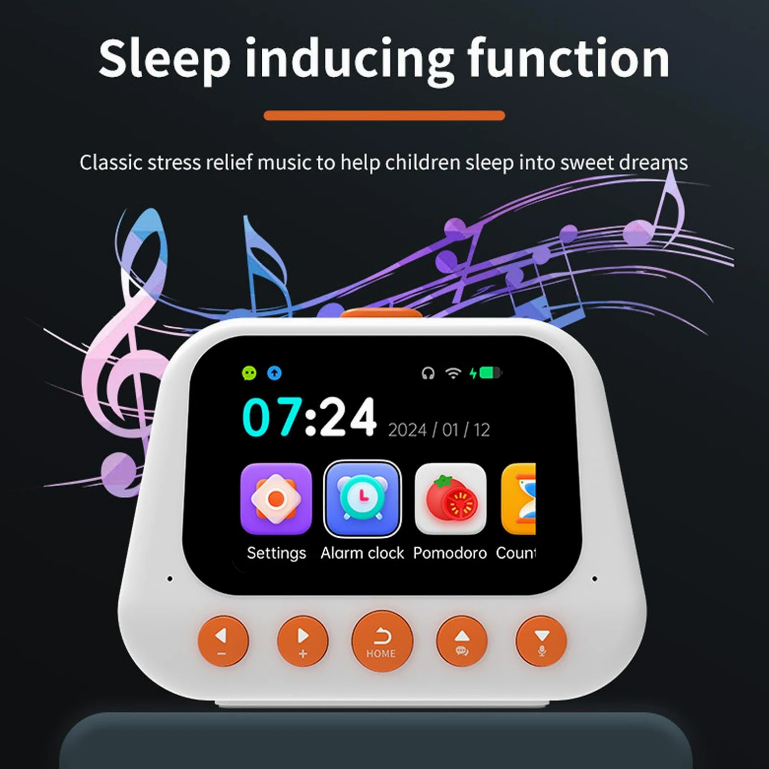 TOPINCN Máquina de Aprendizaje de Inteligencia Artificial, Reloj Despertador Inteligente, Máquina de Sonido para Despertar para Niños Pequeños, Socio Digital para Niñas y Niños