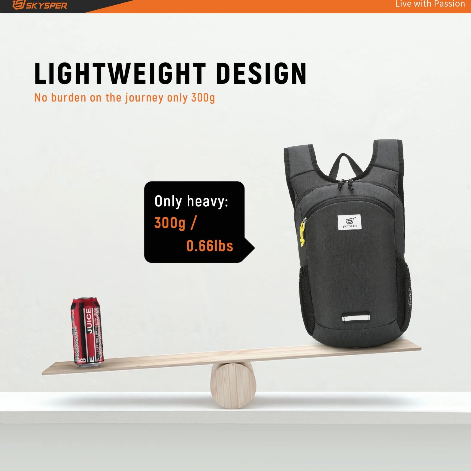 SKYSPER Ultraligera Mochila Plegable 10L, Mochila de Viaje Senderismo para Hombre Mujer
