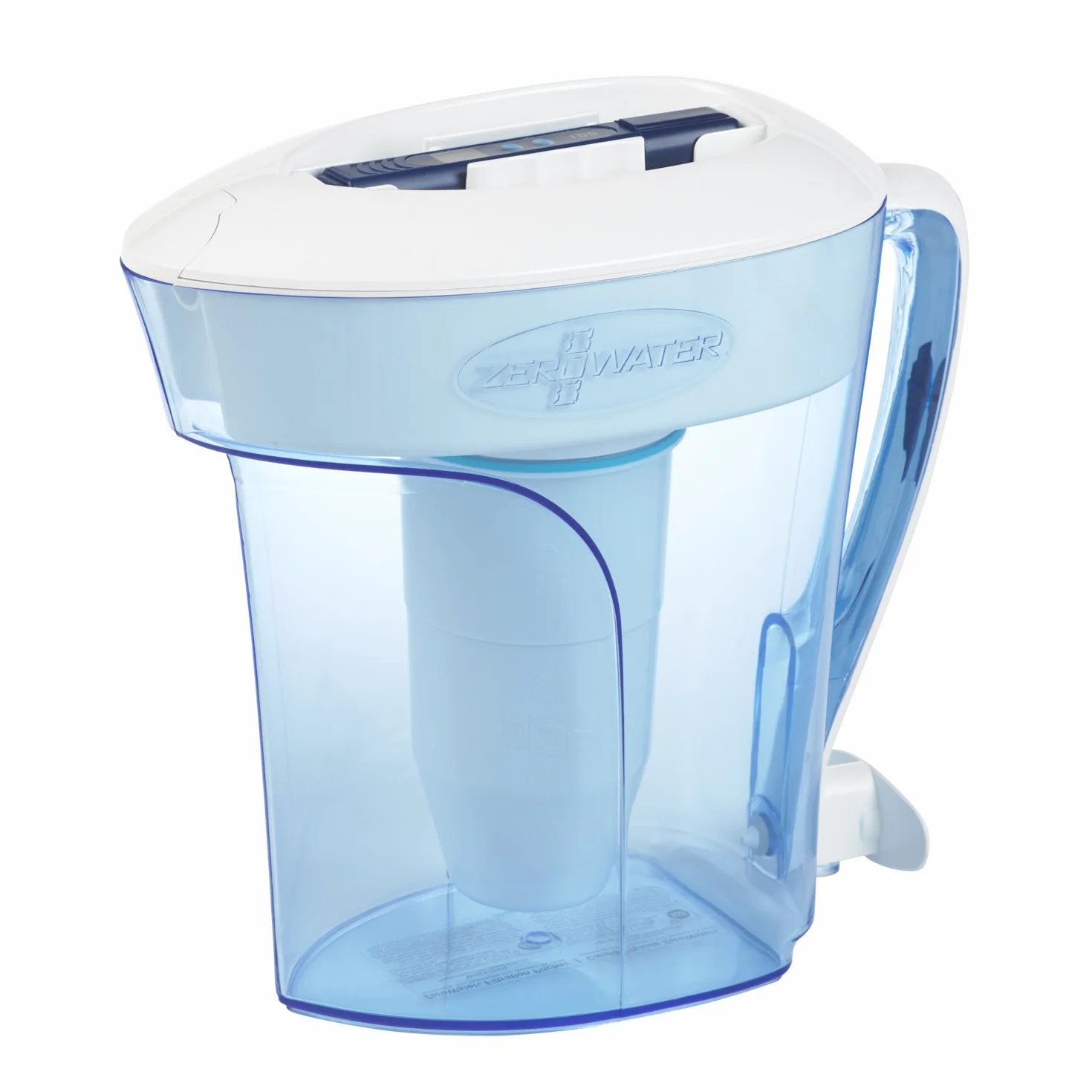 ZeroWater Jarra filtradora de agua de 2,4 litros, Medidor de Calidad de Agua Gratis, Libre de BPA y certificada para Reducir el Plomo y Otros Metales Pesados, Cartucho Filtro Incluido