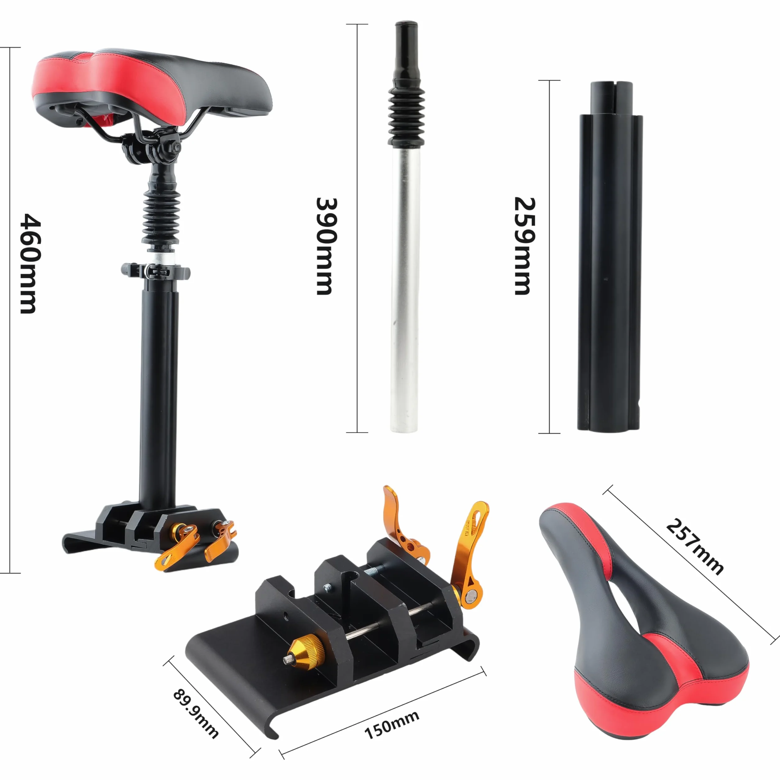 Sillín ajustable para scooter eléctrico Xiaomi 1S/Pro/Pro2/Mi3, 47-64 cm