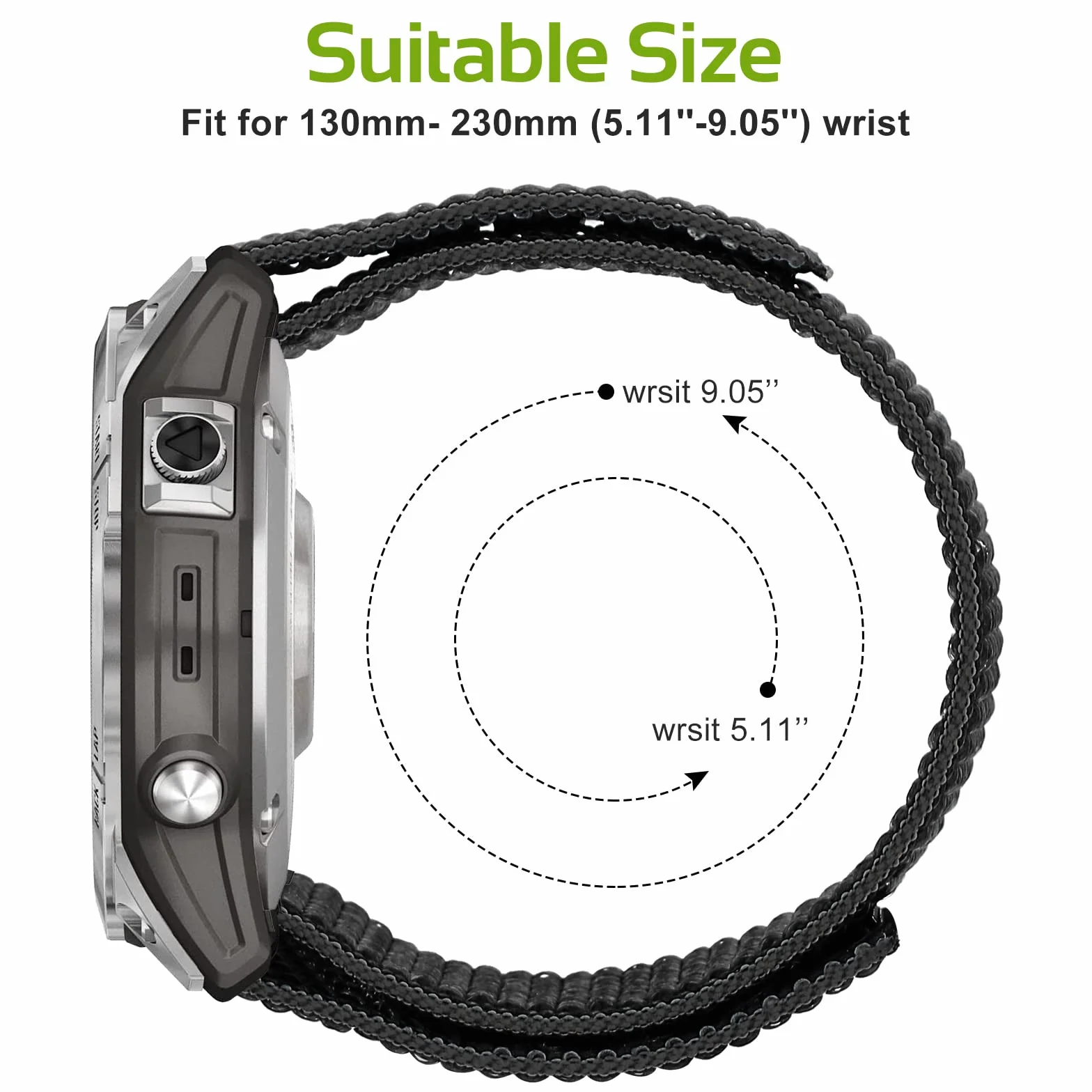 Correa Compatible Garmin Fenix 8 47mm 22mm Quick Fit Nylon Deporte Loop Forerunner 935 945 955 Epix 2 Pro Instinct 2