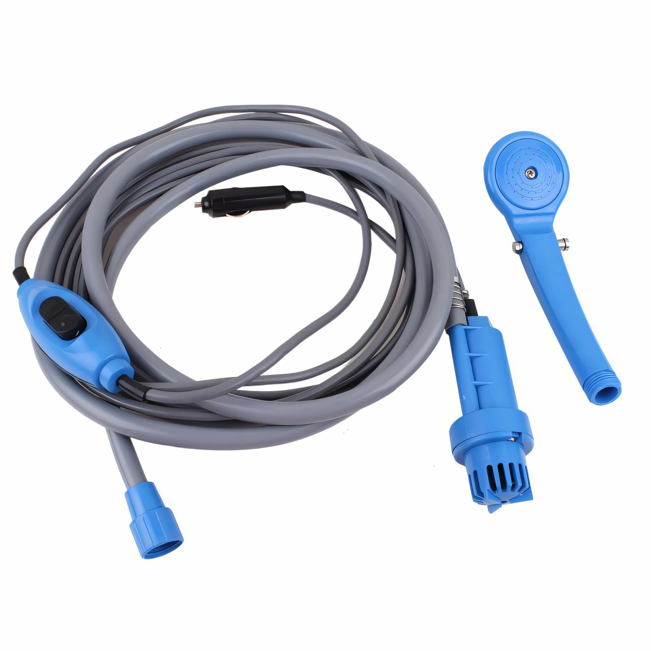 Retoo Ducha de camping portátil con bomba 35-60W Manguera 7m 12V