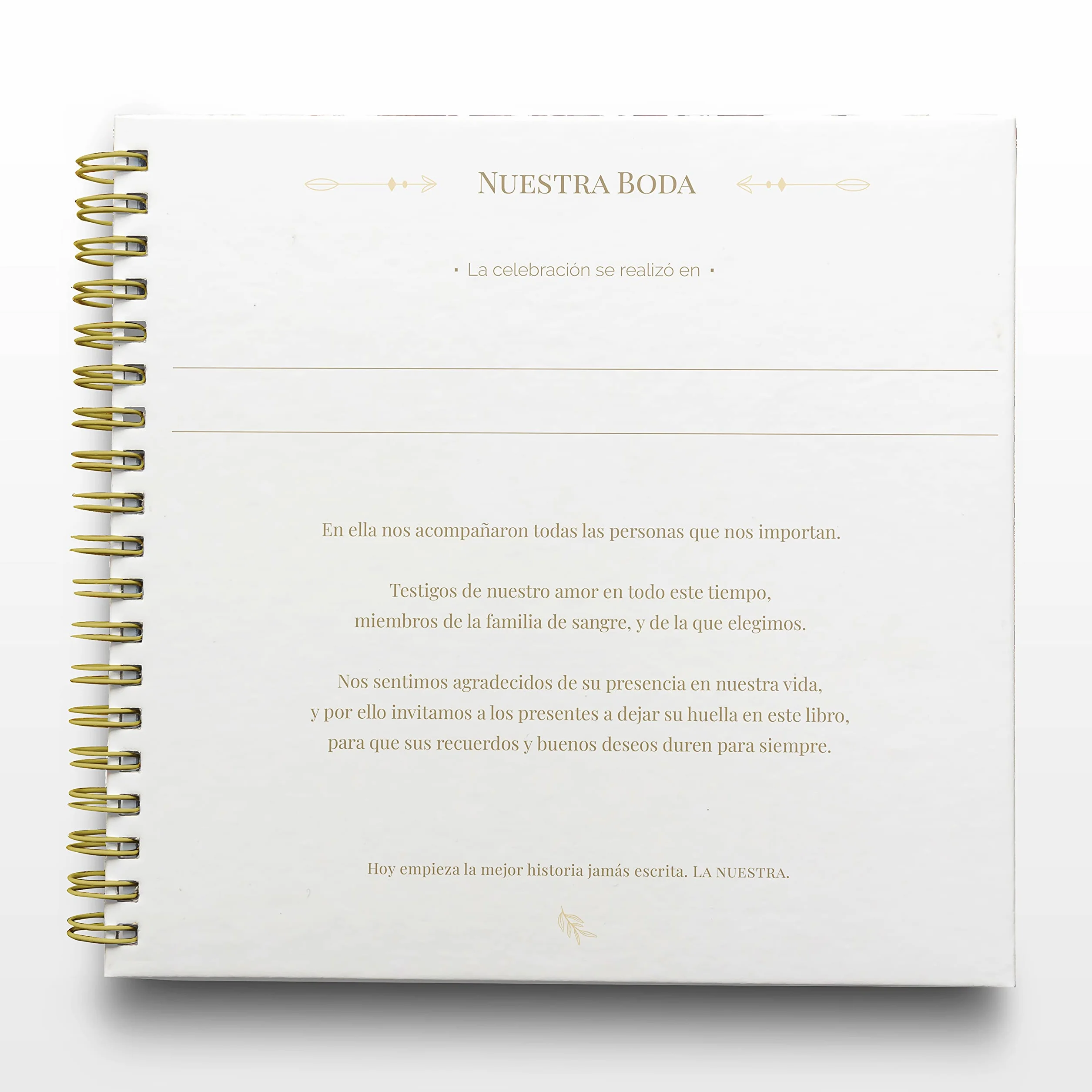 Libro de Firmas Bodas Personalizado 25 x 21 cm Nombre Stamping ONEPERSONAL