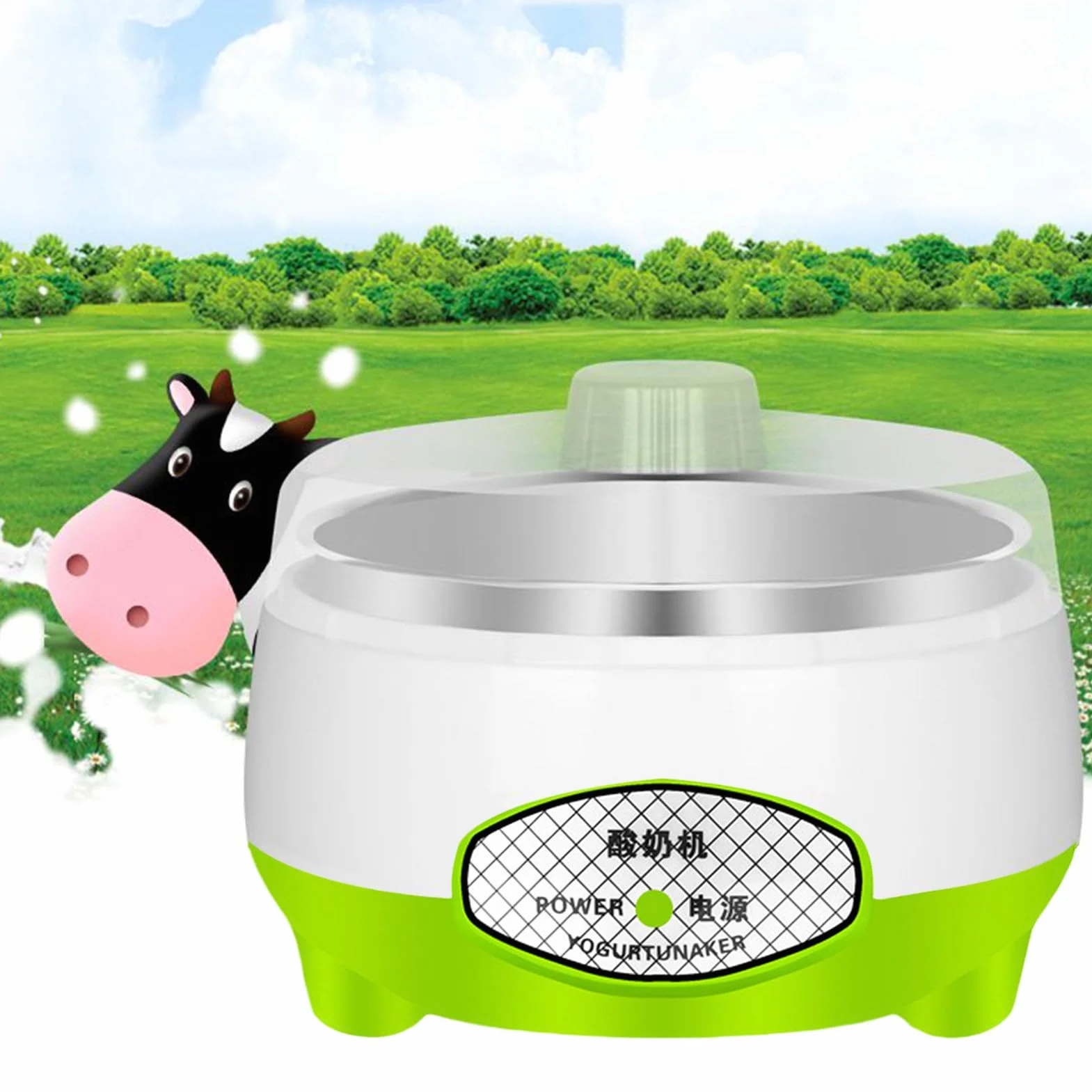 Genérico Máquina automática para Hacer Yogur, máquina para hacerr yogurr en el hogar, Aparato de Cocina eléctrico de 1,2 L, Nueva Mini máquinaa para Hacer Yogur Completamente automáticaa