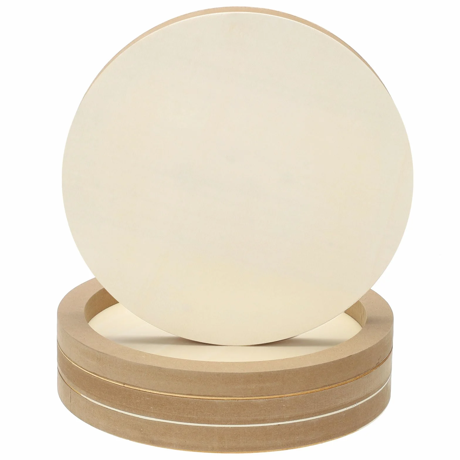 PATIKIL Paneles De Lienzo De Madera Redondos De 10", 4 Piezas Discos De Placa De Madera Sin Acabar Para Proyectos De Artesanía, Pintura Artística, Tallado, Grabado, DIY