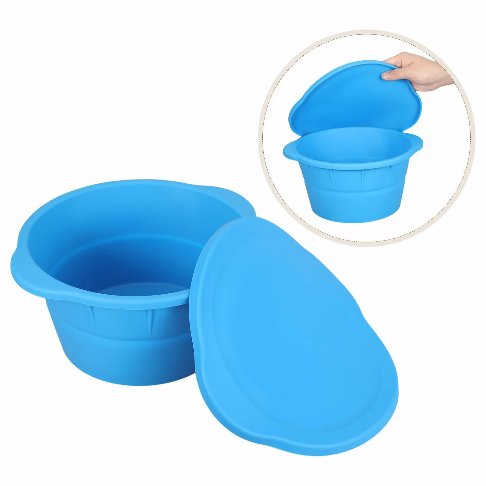 2 Piezas Molde de Silicona Reutilizable para Cubitos de Hielo Redondo Capacidad de 3.6l y Diseño Plegable Adecuado para Uso al Aire Libre y Viajes