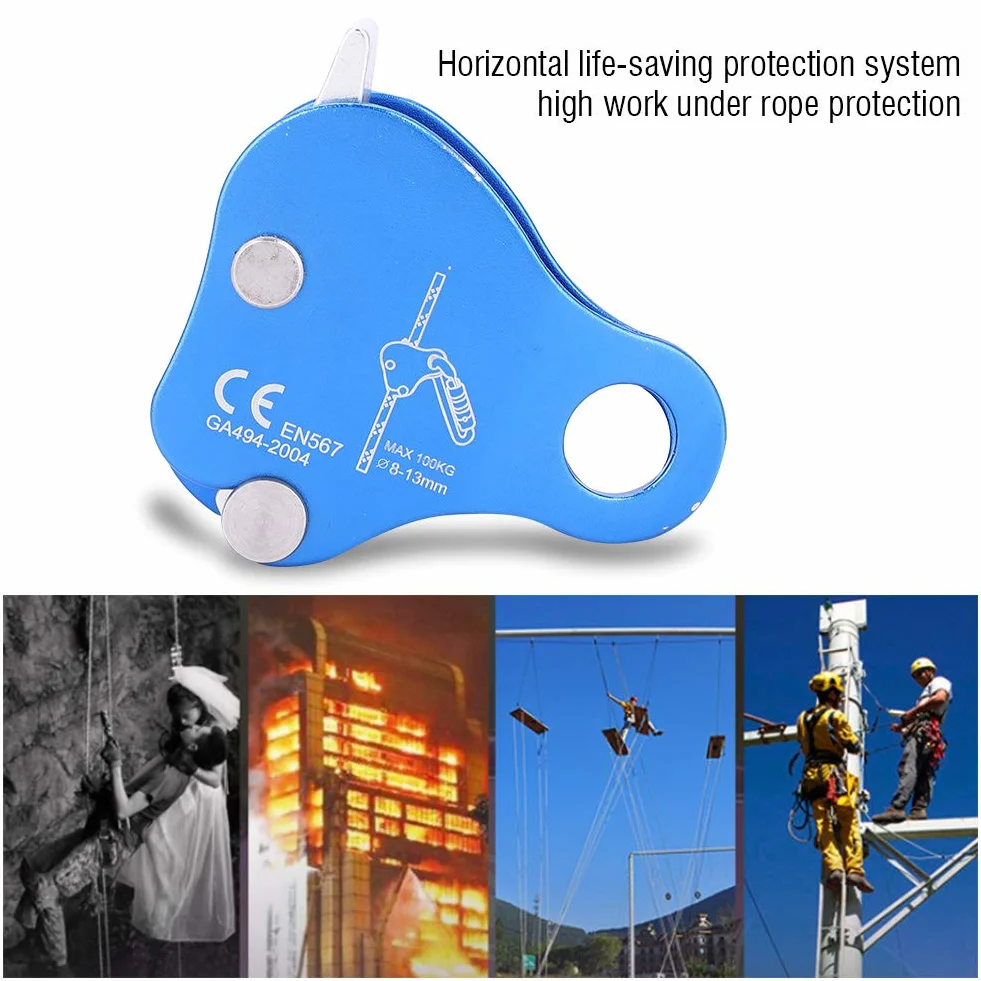 Escalada Al Aire Montañismo Engranaje Cuerda de Aluminio Bloqueo Grigri Kits de Protección