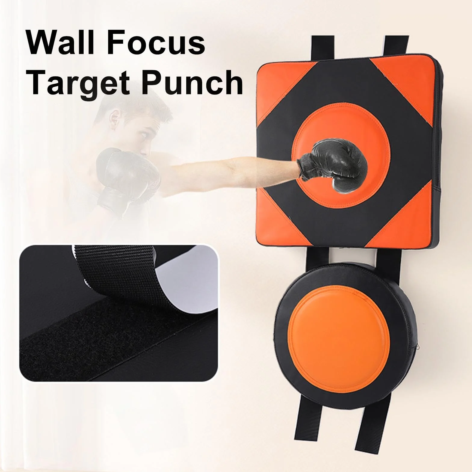 Saco de boxeo de pared - Wall Fighting Pad montado en la pared Cojín de entrenamiento fitness