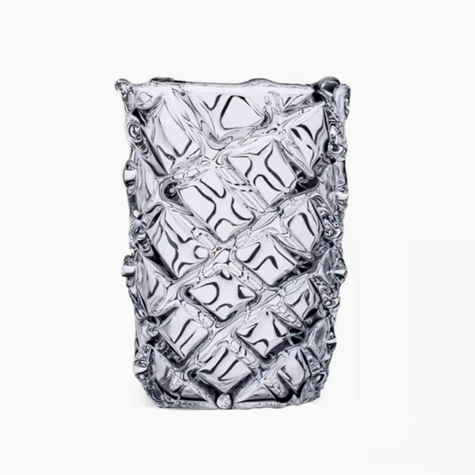 vasos de vidrio Vasos de vidrio borosilicato transparente 10 oz, elegantes vasos con textura diamante for agua, té helado, jugo y cócteles Cristalería de cocina