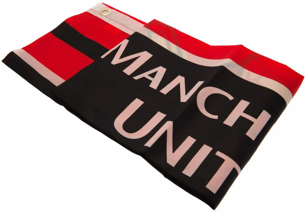 Manchester United Wordmark Crest Flag Banderines Multicolor Talla Única