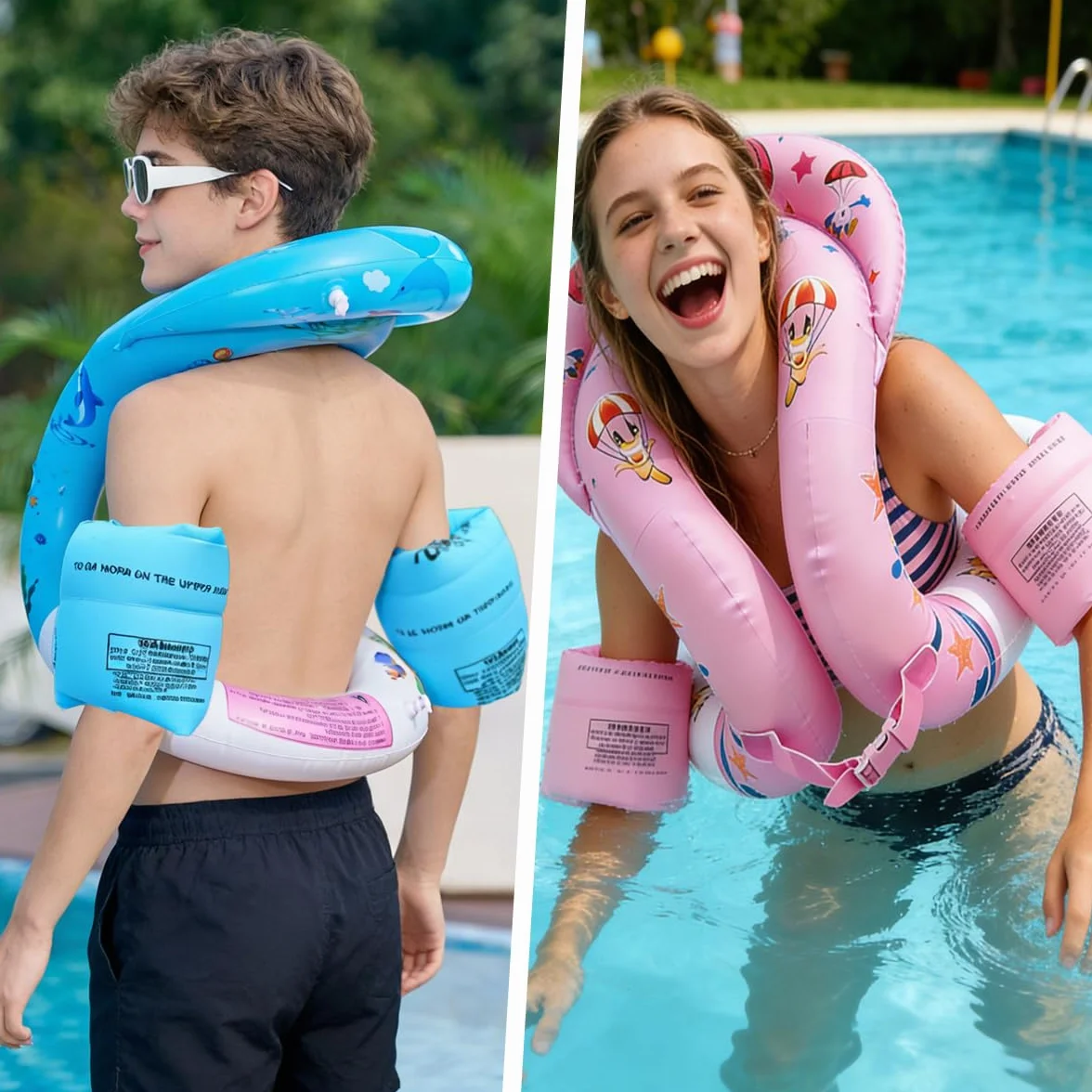 Chaleco de Natación, Chaleco de flotabilidad, Chaleco Flotador, Equipado con una Hebilla de Seguridad Ajustable, para la natación recreativa o Playas
