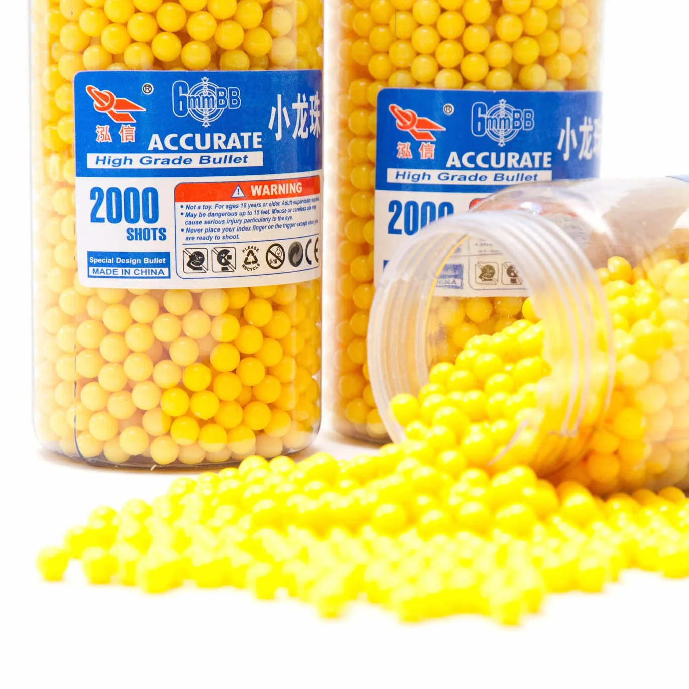 Bolas para Airsoft 6000 Unidades BB 6 mm 0,12 g High Grade Amarillo