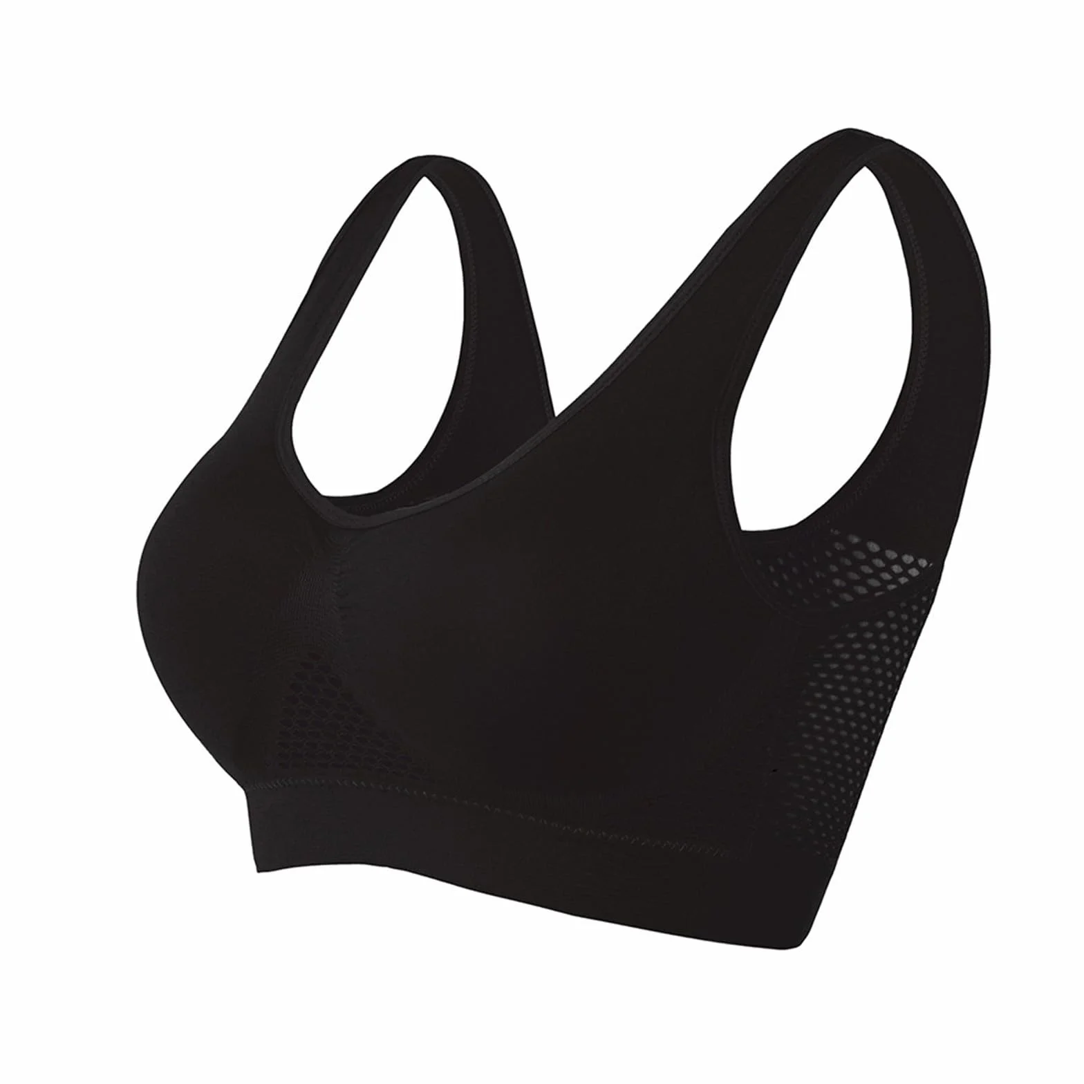 Pack de 3 Sujetadores Deportivos Sin Aros con Almohadillas Extraíbles Transpirables