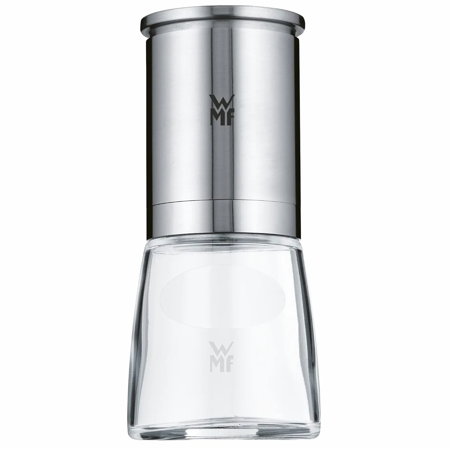 WMF De Luxe - Molinillo para Especias con Molinillo de Cerámica Acero Inoxidable Mate y Cristal