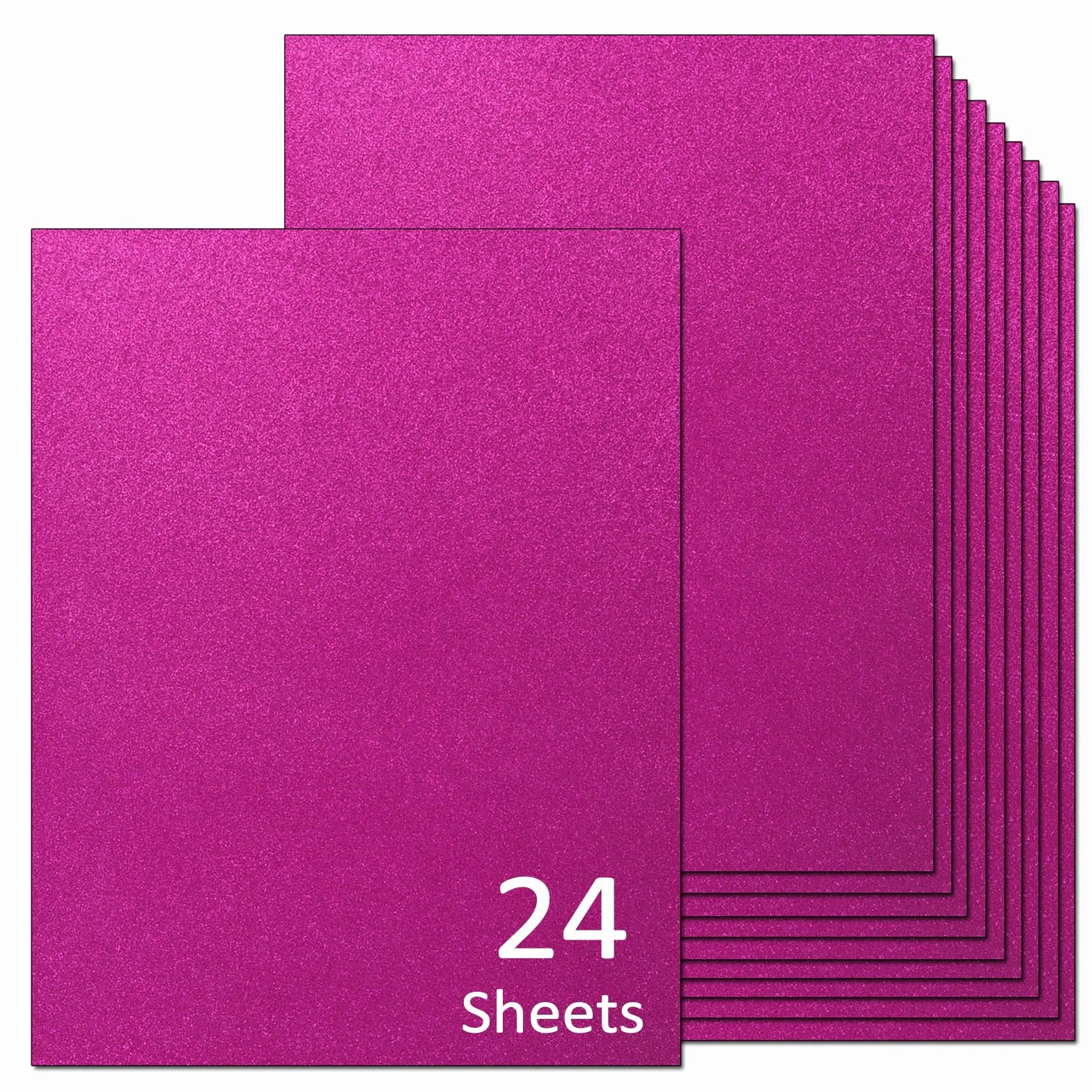 Cartulina con purpurina roja rosa de 8.5 x 11 pulgadas, 24 hojas de cartulina brillante pesada para álbumes de recortes, manualidades, bricolaje, cumpleaños, decoración de fiesta de boda, 90 libras