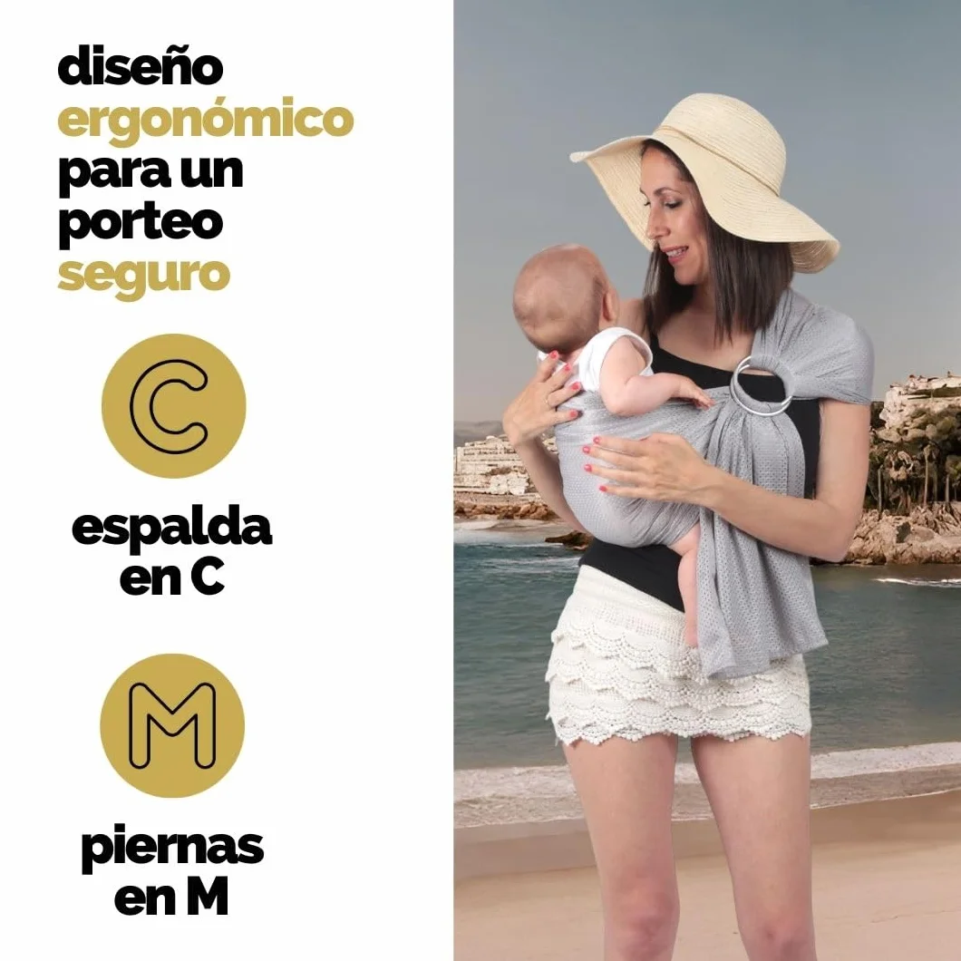 Amarsupiel Bandolera Portabebé de Agua Ergonómica Ajustable 0-36 meses OEKOTEX 15kg