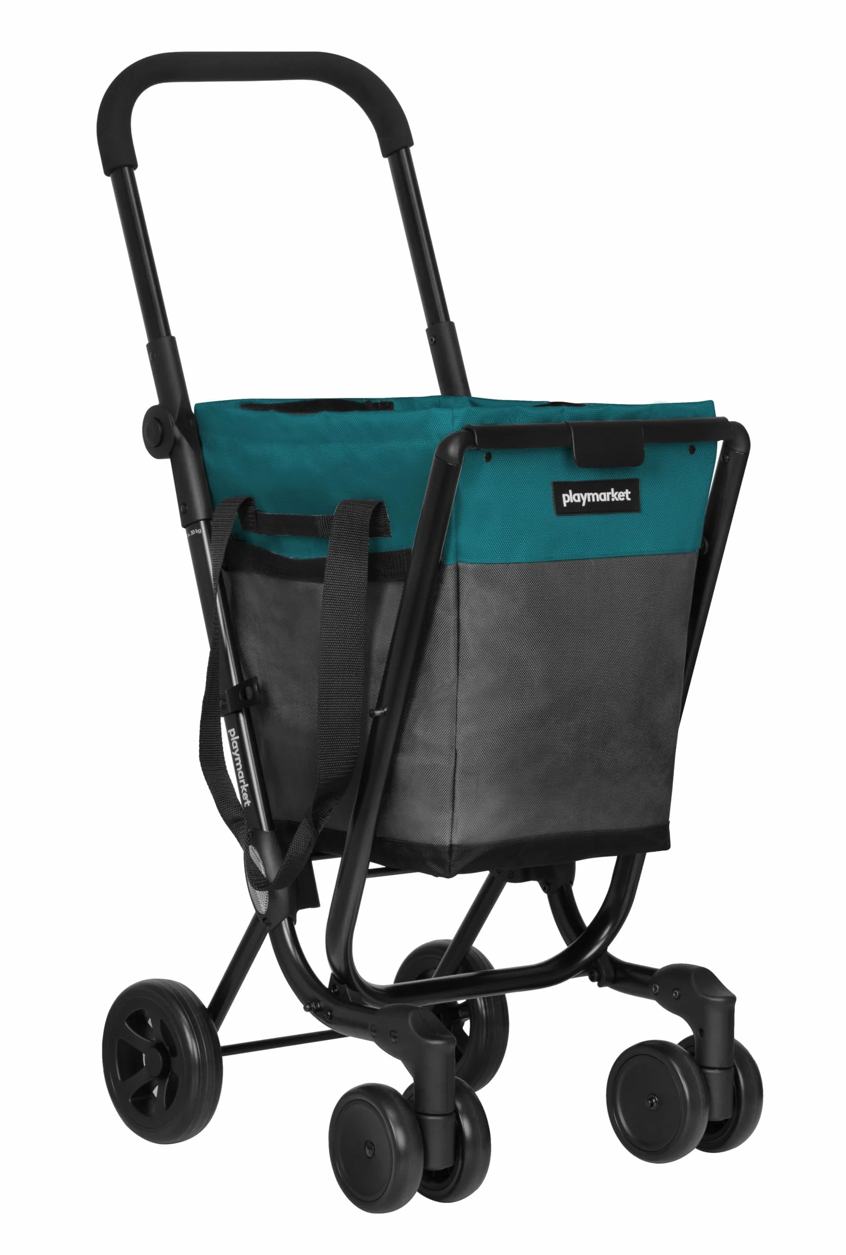 Playmarket Easy Go Carro de la Compra Plegable con Bolsa extraíble (Grey-Sapphire)