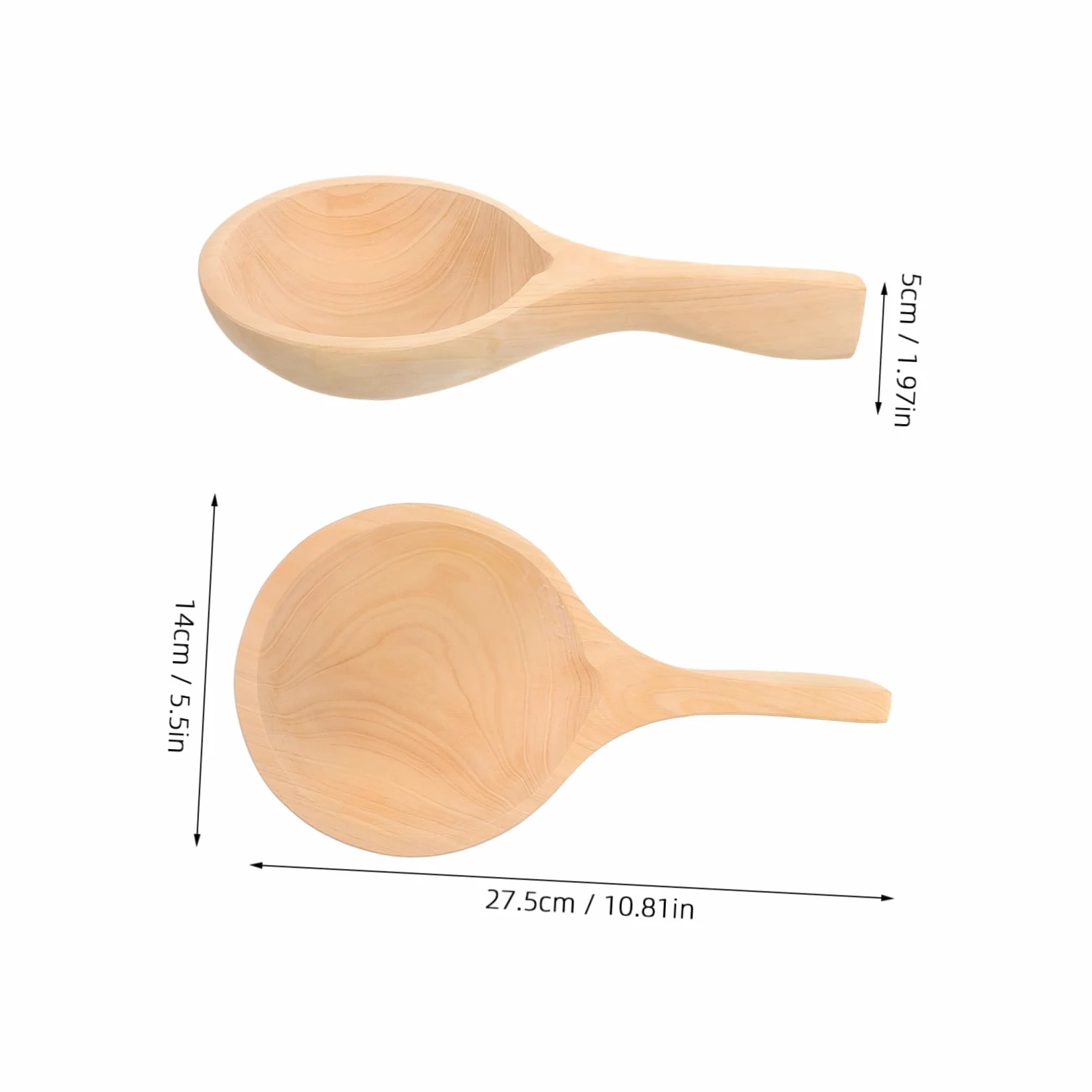 Alipis Cucharón de Agua de Madera Diseño Único, Utensilio de Cocina Práctico y Ahorrador, Adecuado para Cantinas y Hoteles