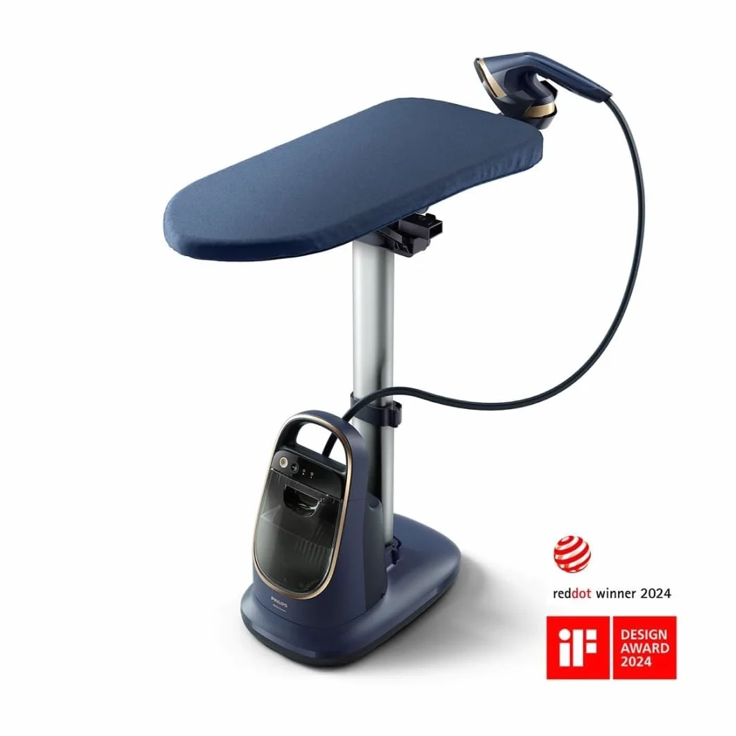 Philips Serie 8500 Solución Planchado Todo en Uno-Tabla multiángulo, Tecnología antiquemaduras y doble calentamiento, Base desmontable, Elimina el 99,9% de bacterias y ácaros del polvo* (AIS8530/20)
