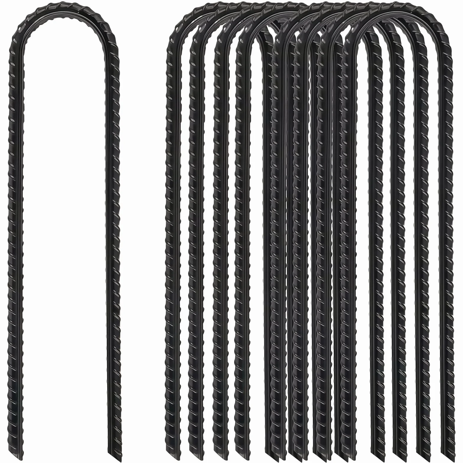 Piquetas Camping Acero Inoxidable 30 cm Anclajes de Tierra para Suelo Duro