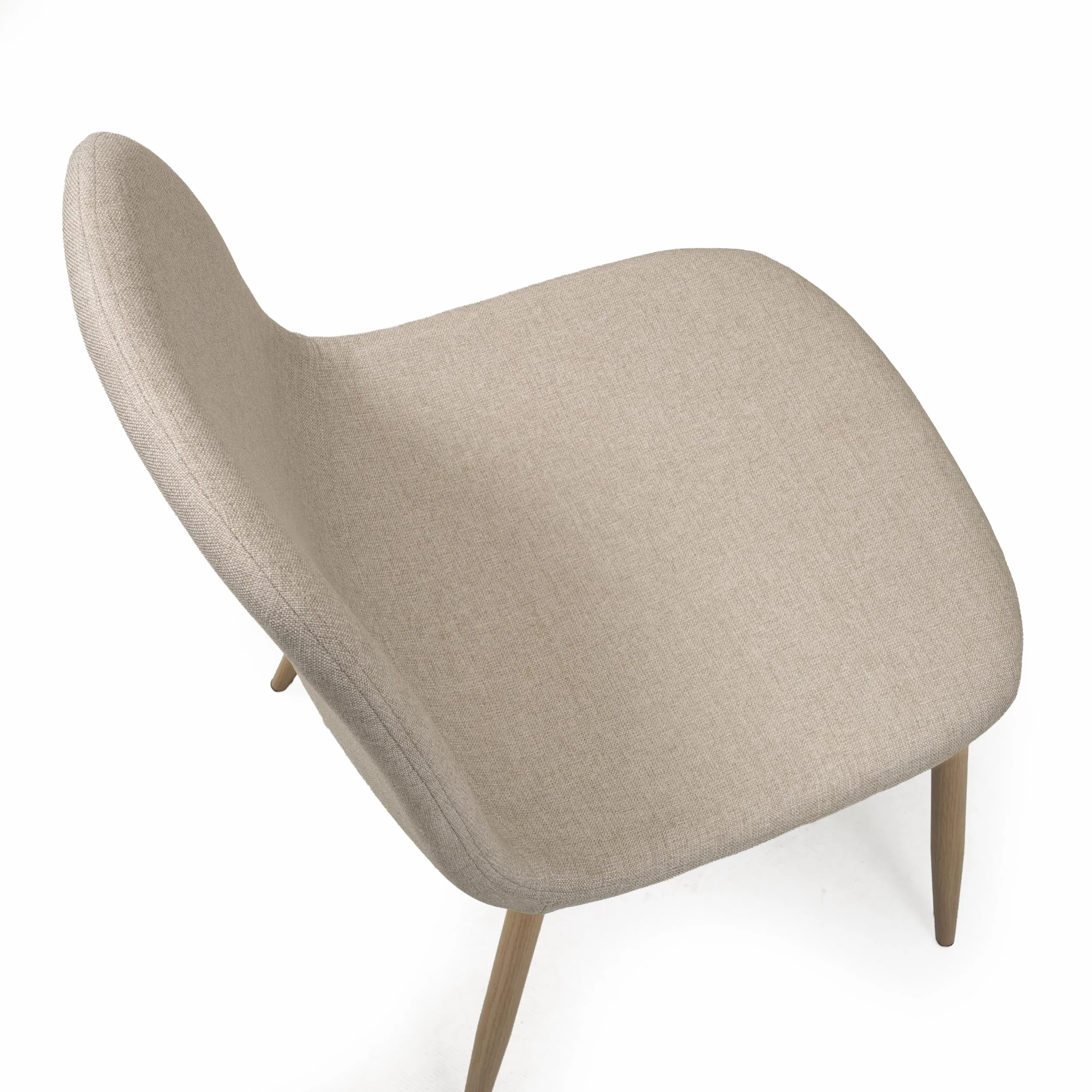 Homely® | Pack 4 sillas tapizadas Cairo TX para Comedor | Versatil y Funcional | Patas Metal Color Madera | Diseño cómodo y ergonómico. Ideal Comedor, Escritorio, reunión | Beige