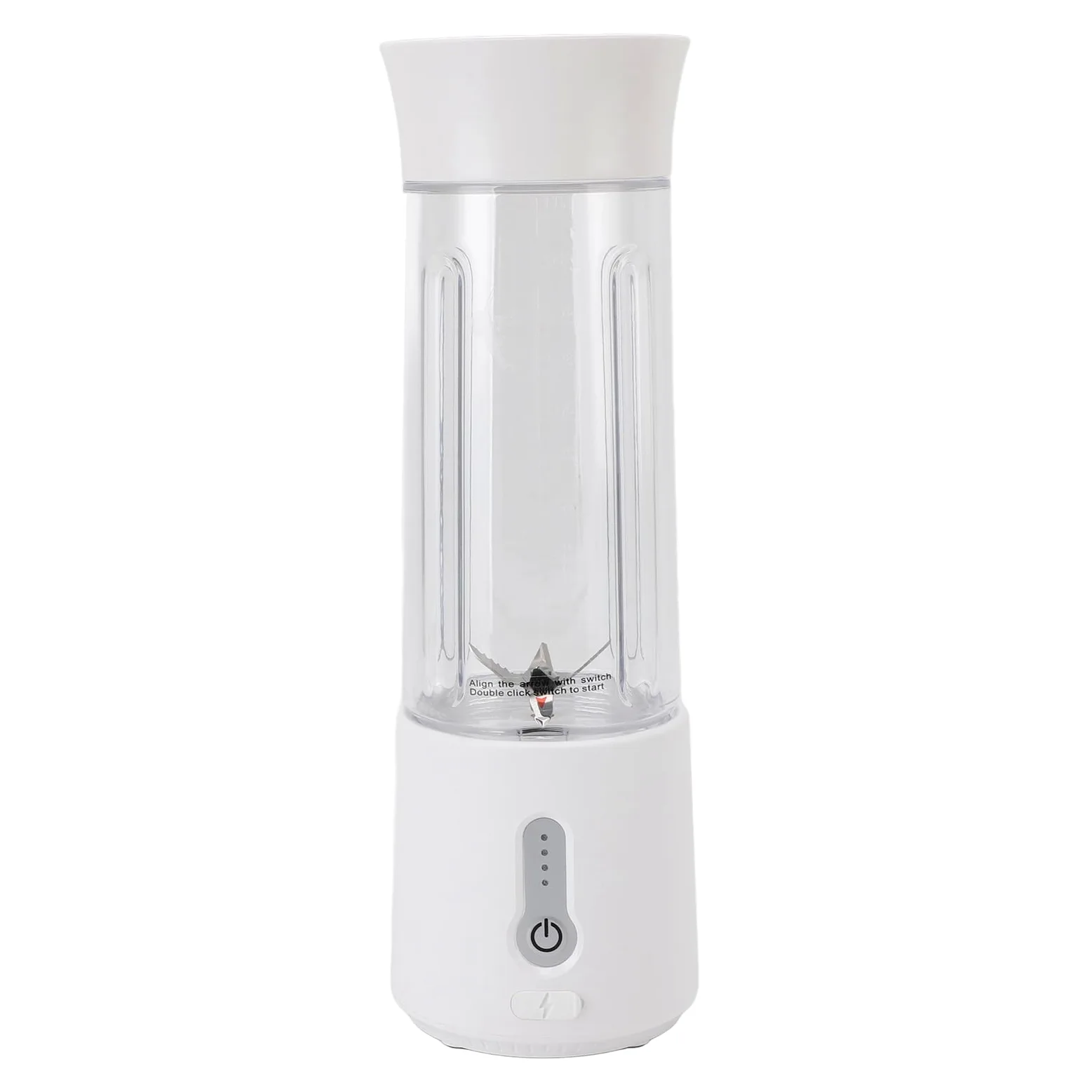 Licuadora Portátil, Recargable USB 500ml 6 Cuchillas 22000 RPM, para Batidora Batidora Batido De Proteínas con Luz Indicadora De Batería para Viajes Gimnasio Camping