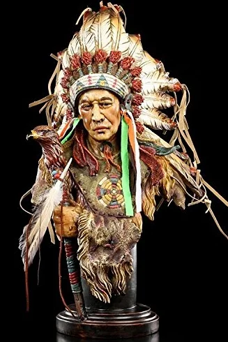 indios Figura grande – Jefe Busto con águila cetro