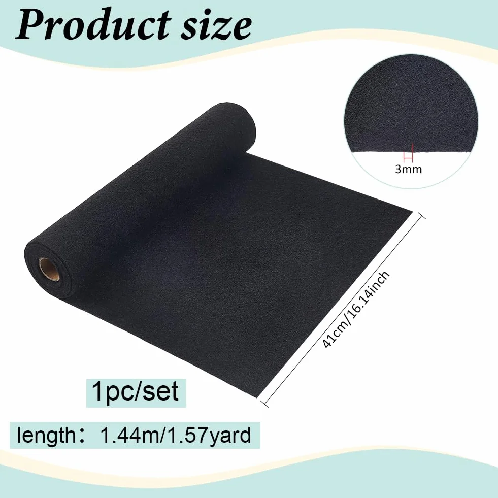 BENECREAT Hoja de filtro de carbón activado de 144 x 41 cm para unidades de CA de ventana, almohadilla de filtro de aire de carbono a base de algodón de 3 mm de grosor, filtro absorbente de olores