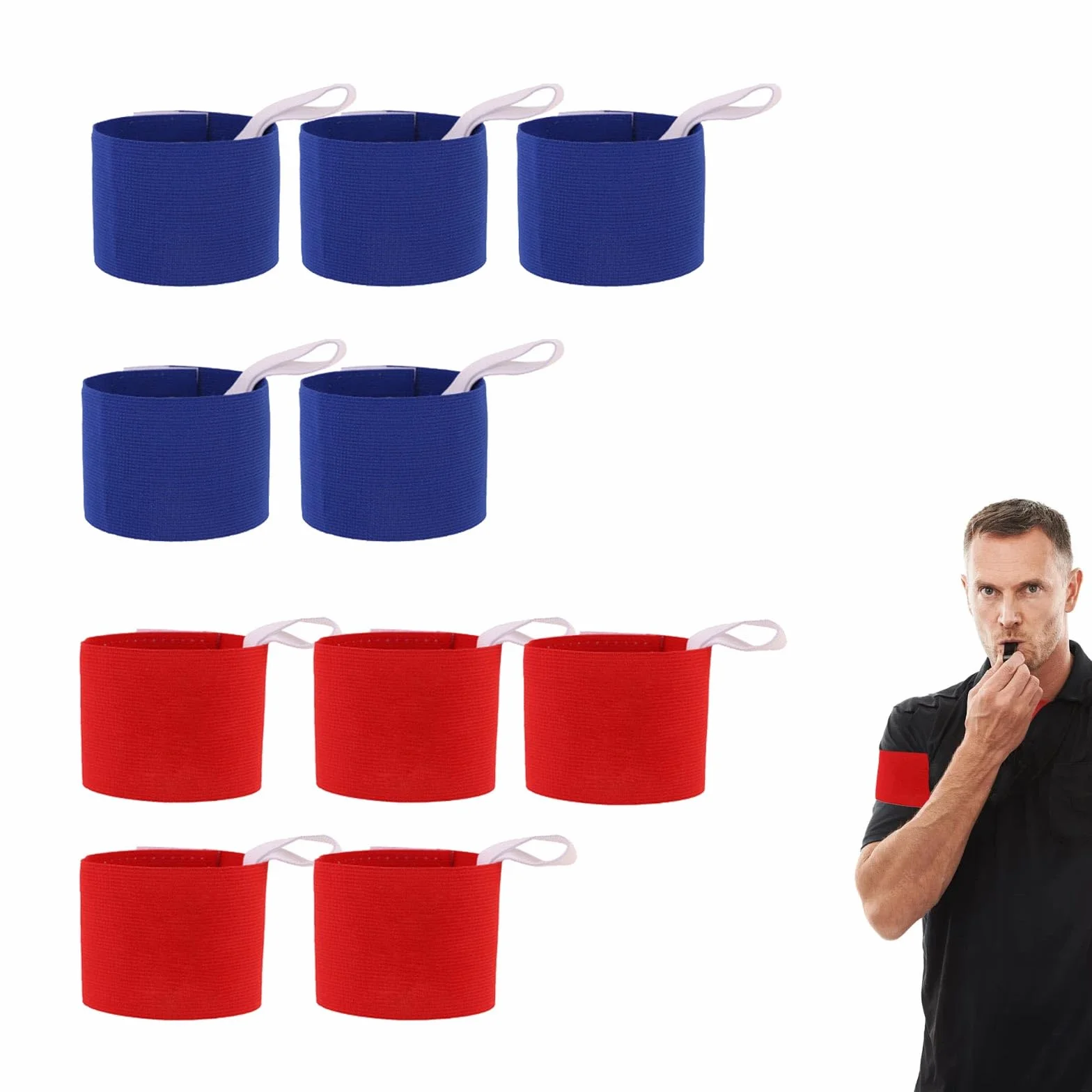 Brazalete Capitán Ajustable Personalizado con Cordón y Parches Adhesivos para Fútbol, Rugby, Tenis, Baloncesto