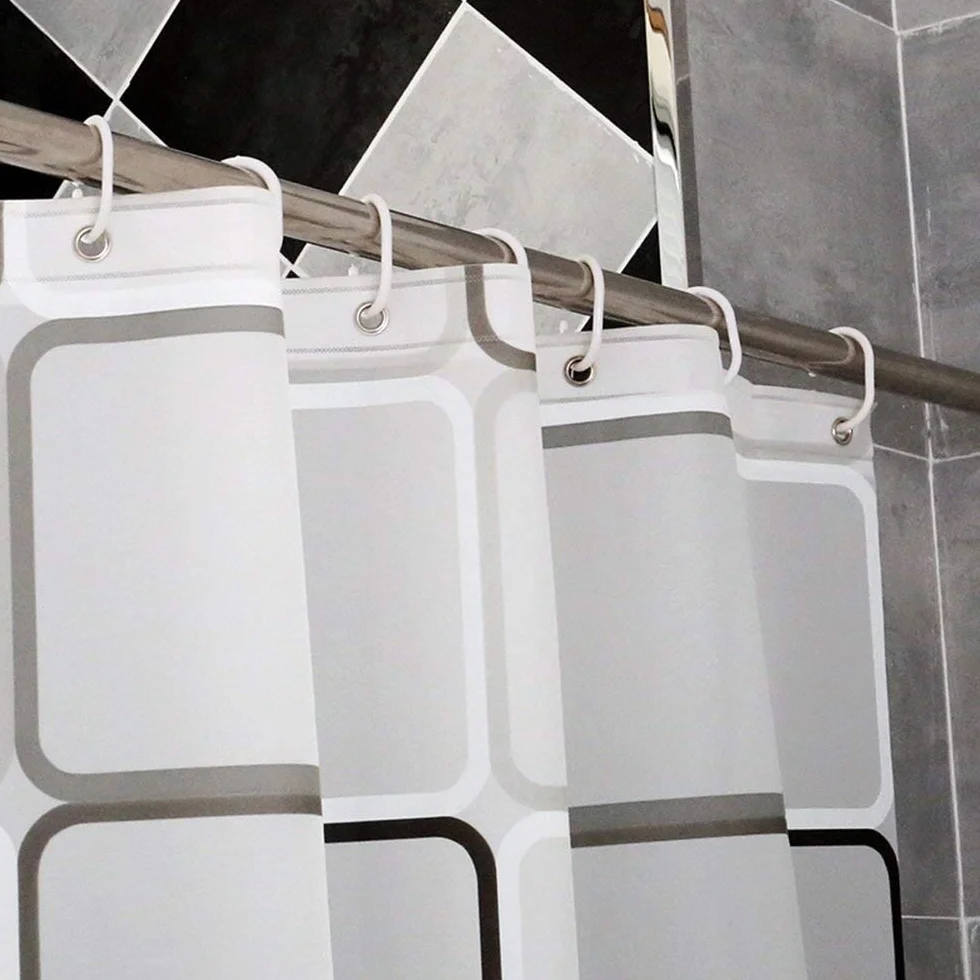 Cortina de ducha Mu Household para baño, cortina de ducha impermeable, más gruesa, antimoho, con muchos tamaños, 240 x 180 cm